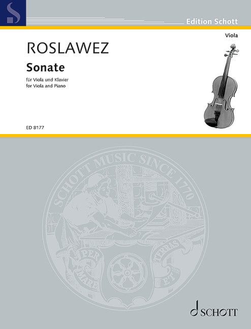 Roslavets: Viola Sonata No. 1