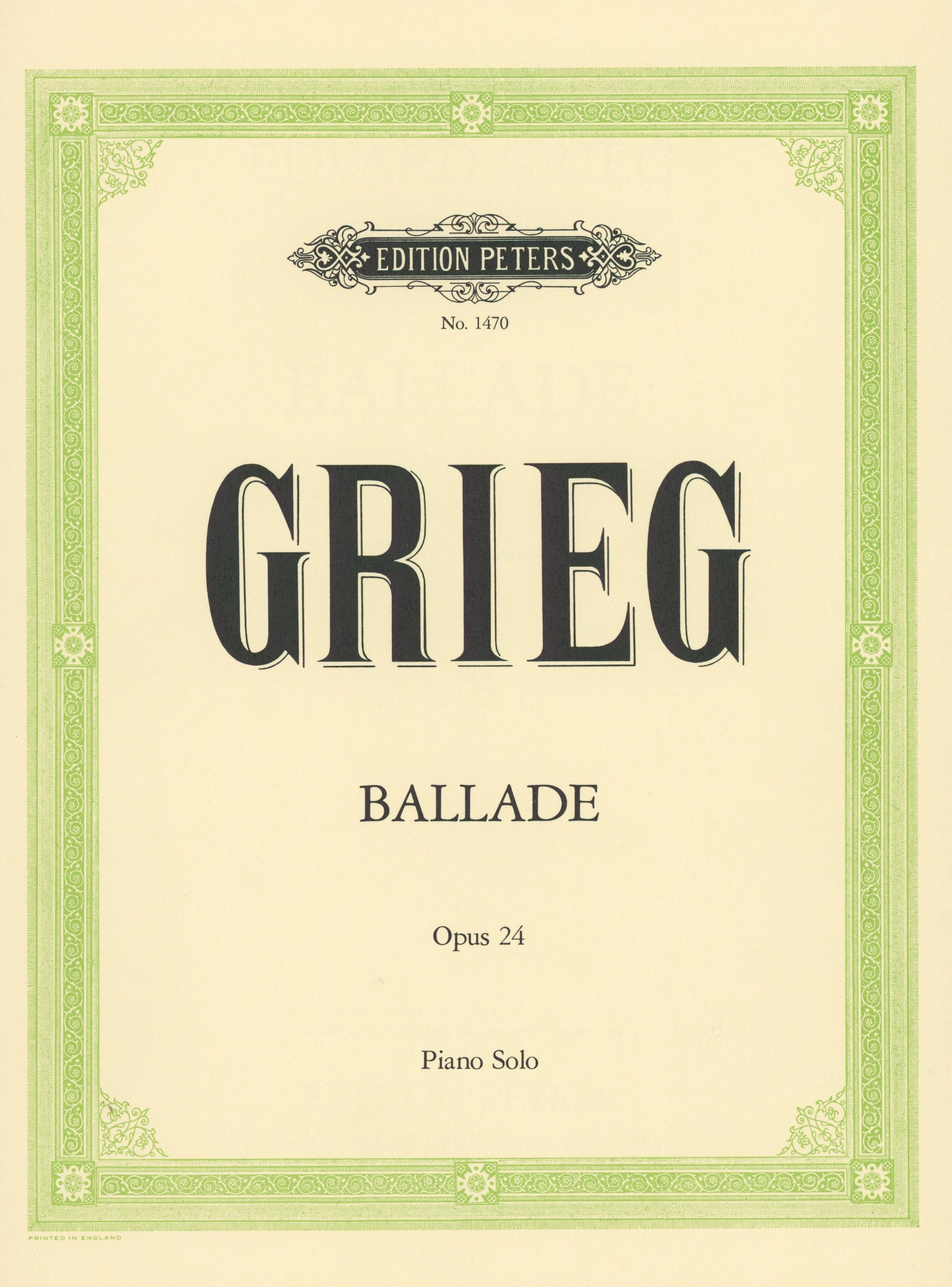 Grieg: Ballade, Op. 24