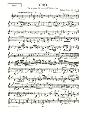 Chopin: Piano Trio in G Minor, Op. 8