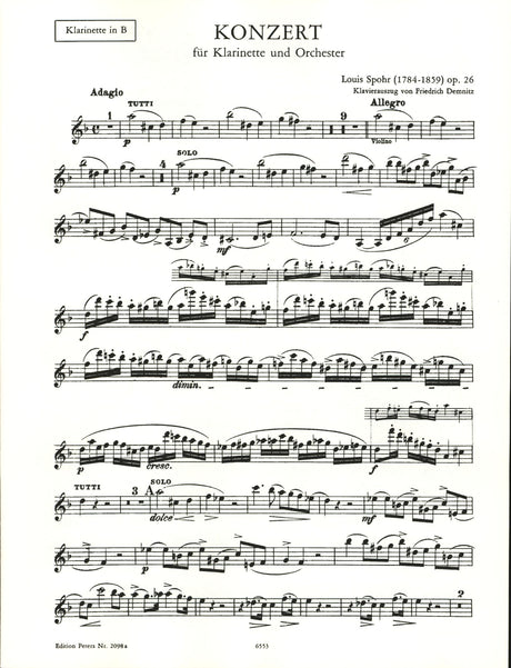 Spohr: Clarinet Concerto No. 1 in C Minor, Op. 26
