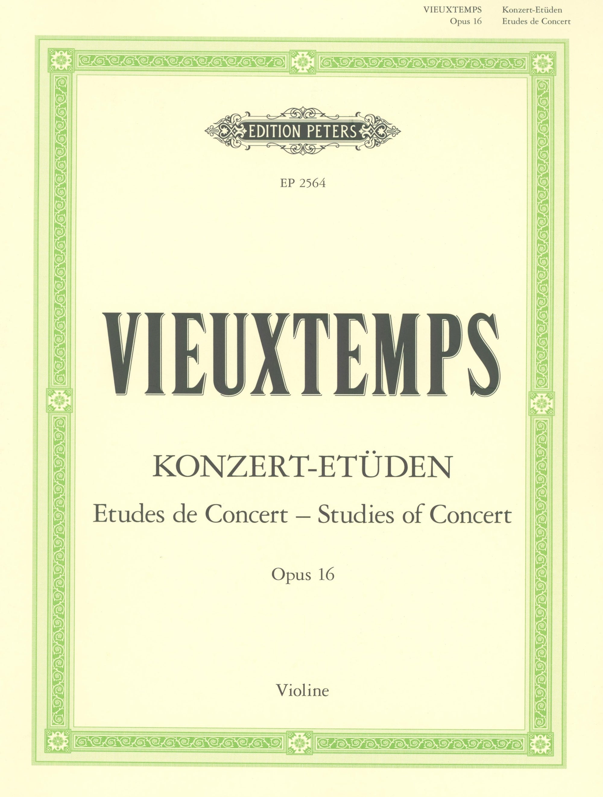 Vieuxtemps: Etudes de Concert, Op. 16