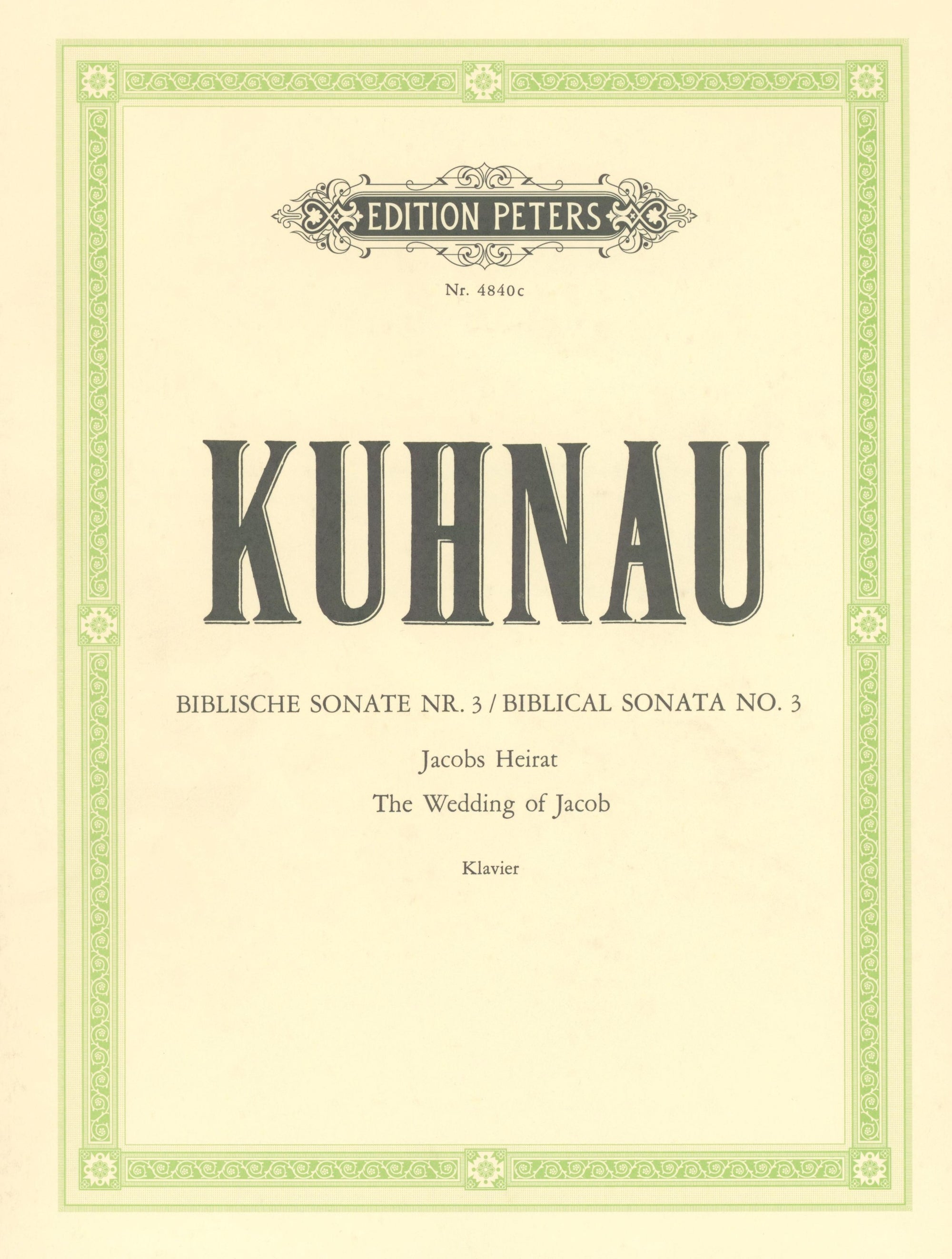 Kuhnau: Jacob's Wedding