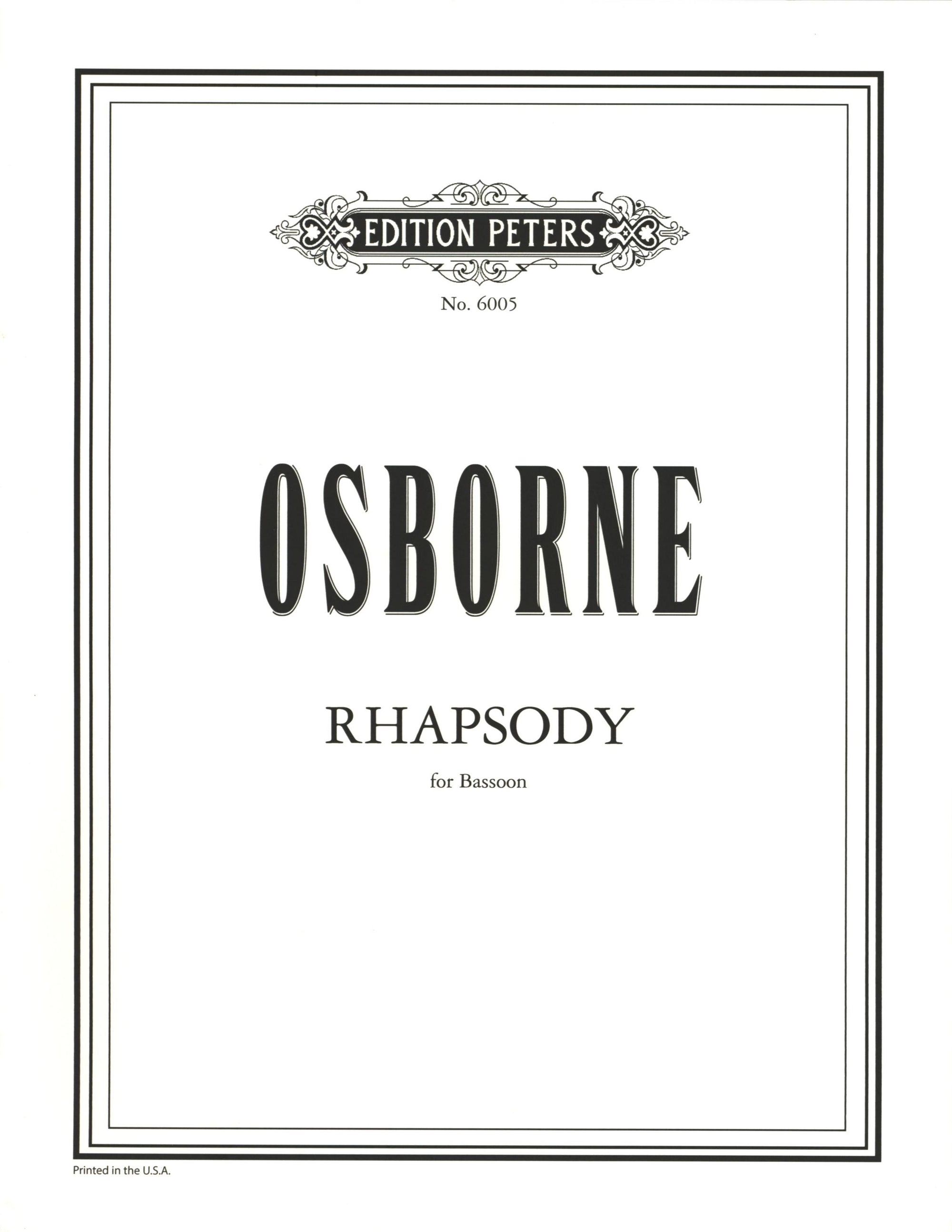 Osborne: Rhapsody for Bassoon