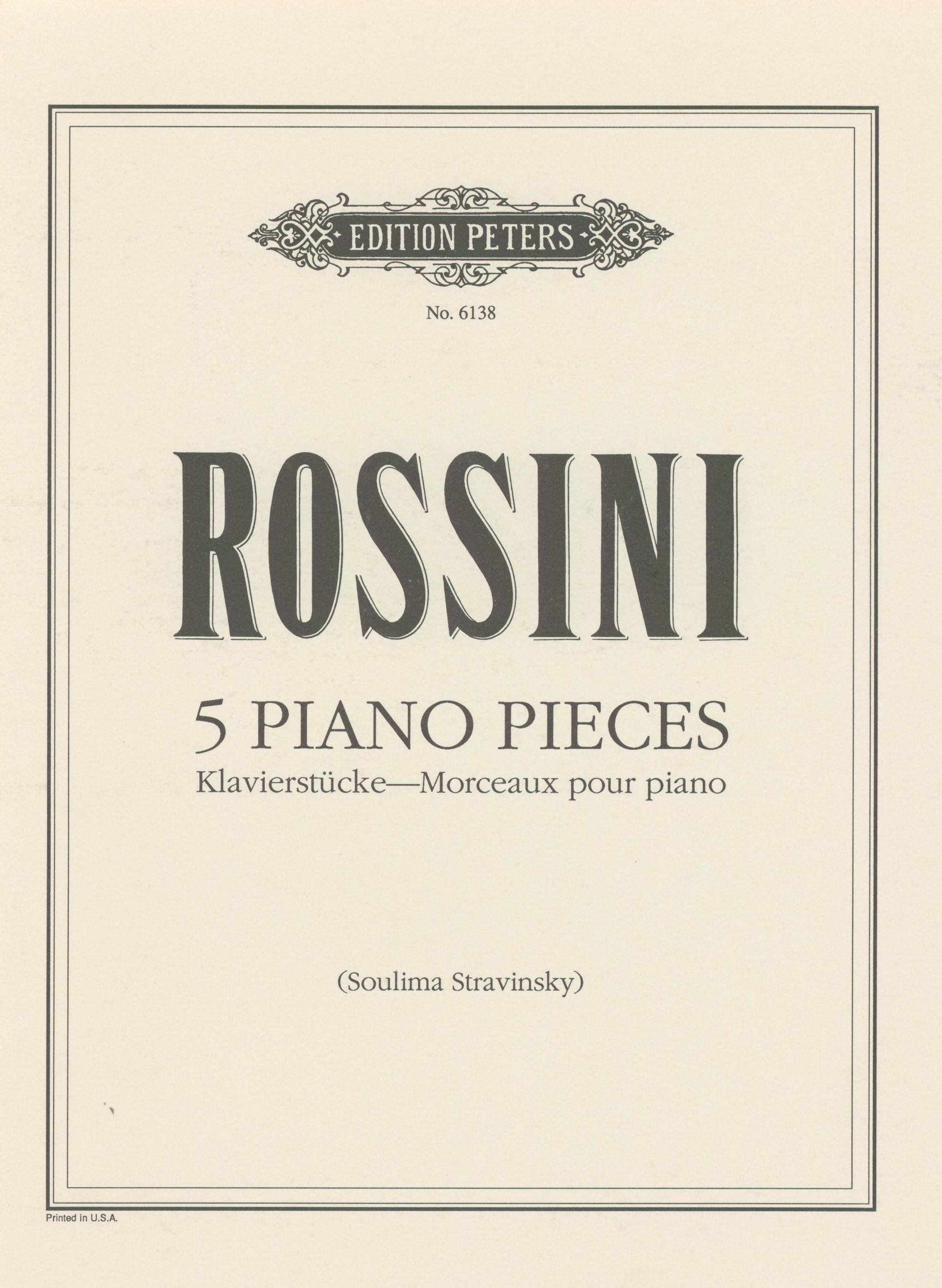 Rossini: 5 Piano Pieces