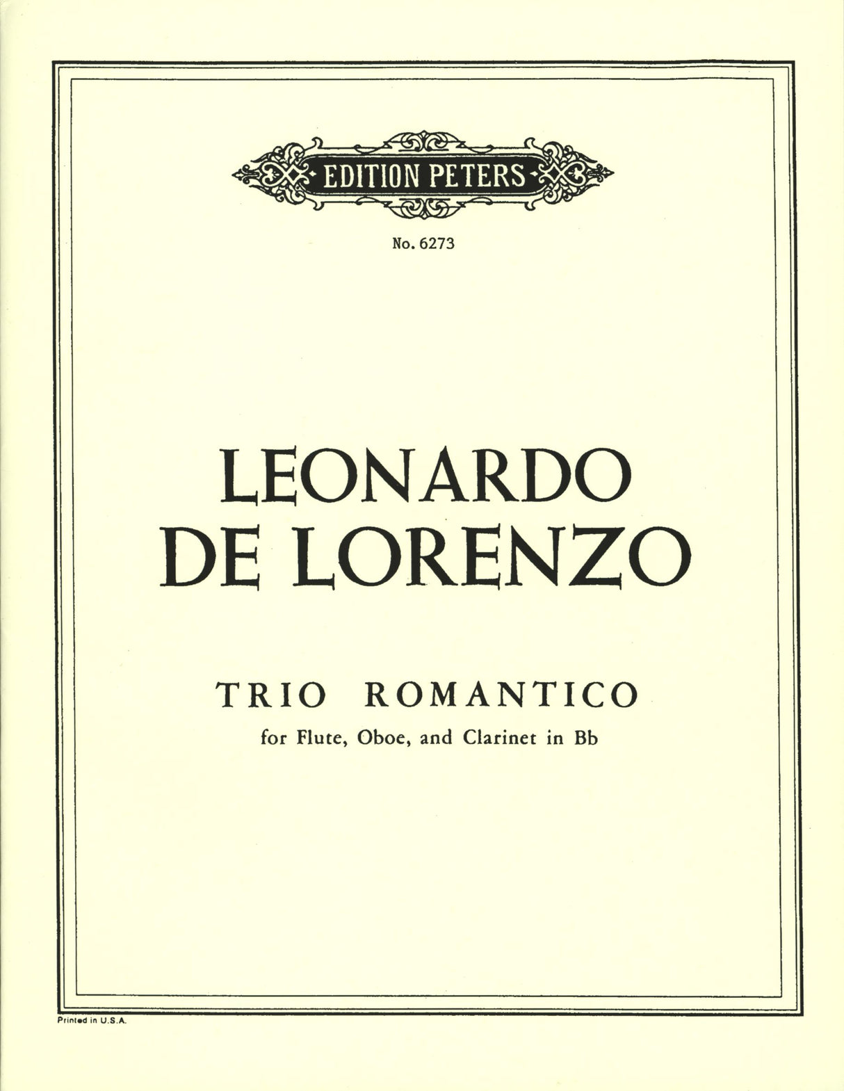 De Lorenzo: Trio Romantico, Op. 78