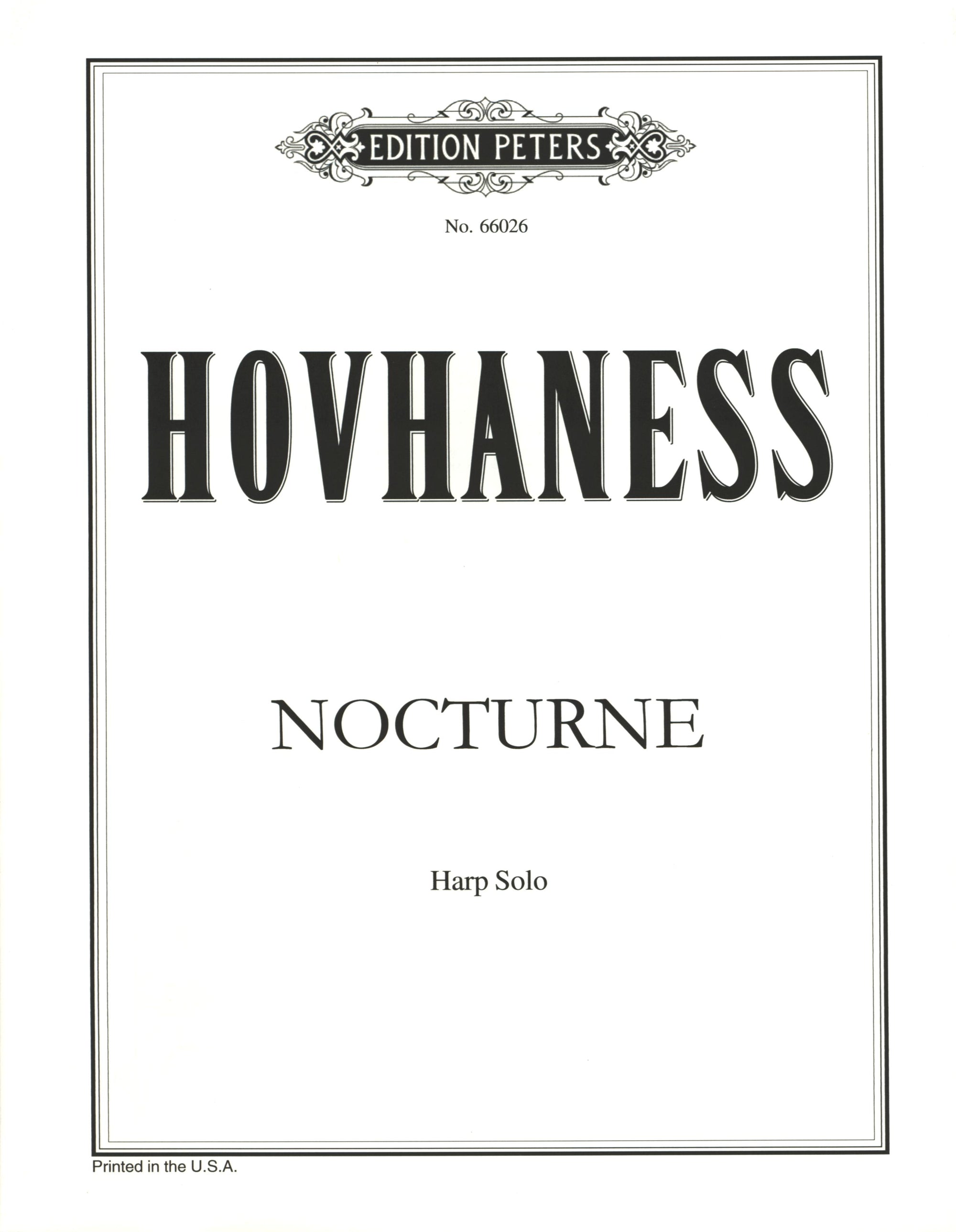 Hovhaness: Nocturne, Op. 20, No. 1