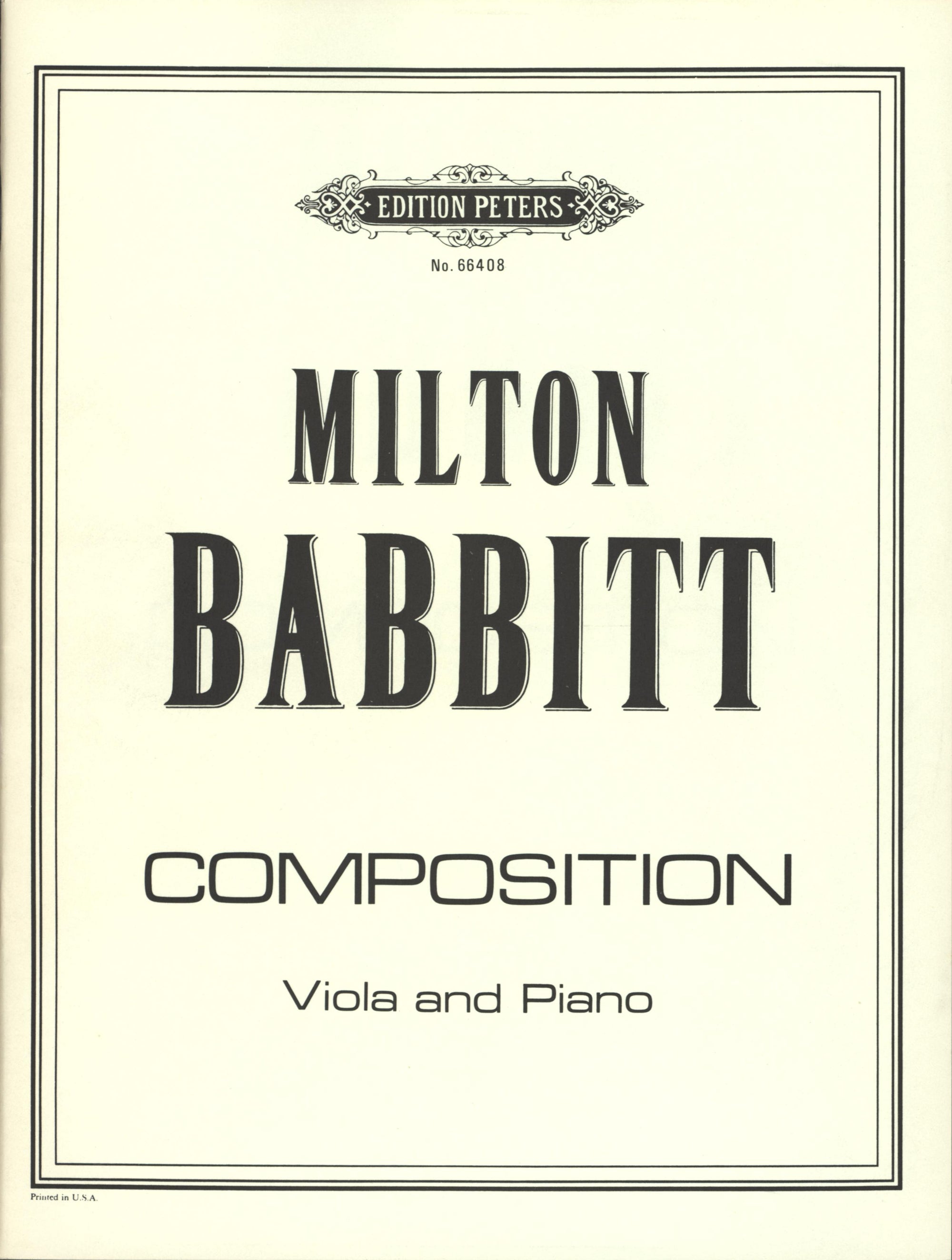 Babbitt: Composition