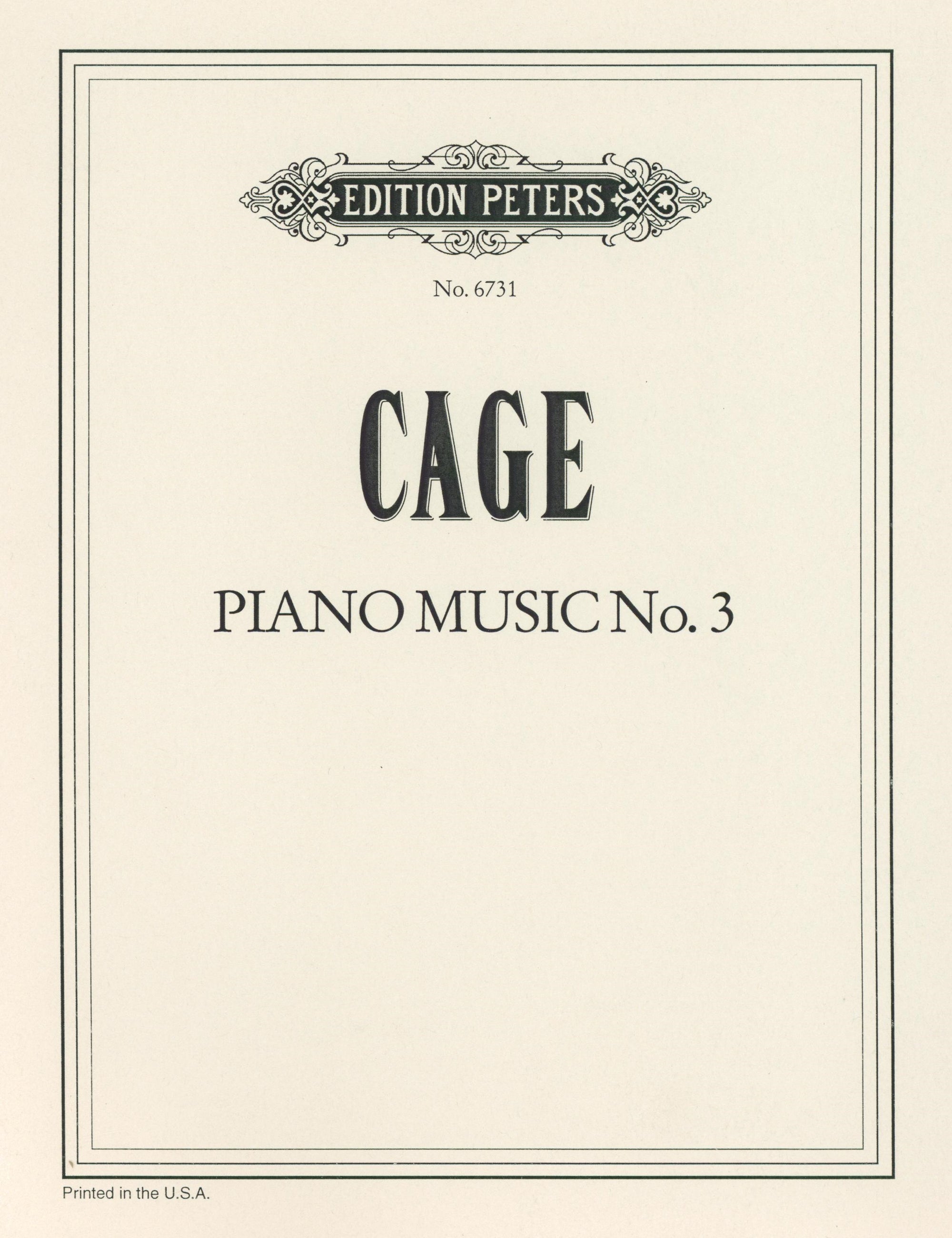 Cage: Music for Piano 3