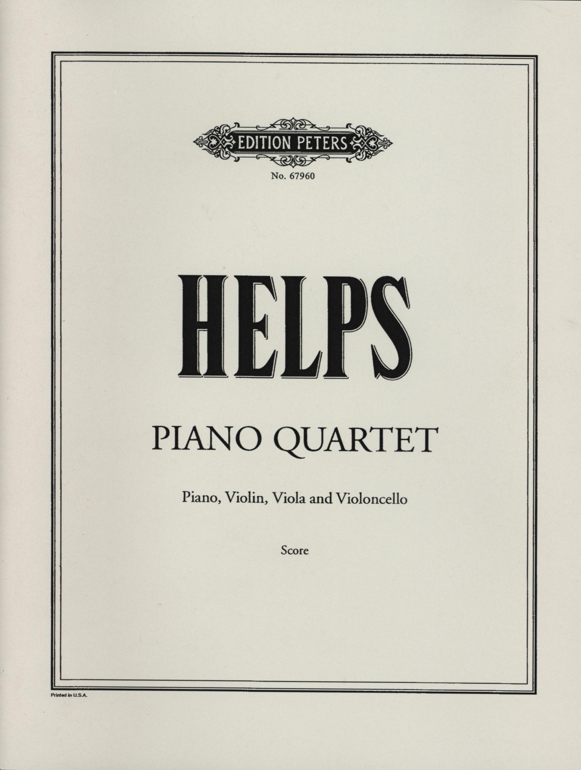 Helps: Piano Quartet