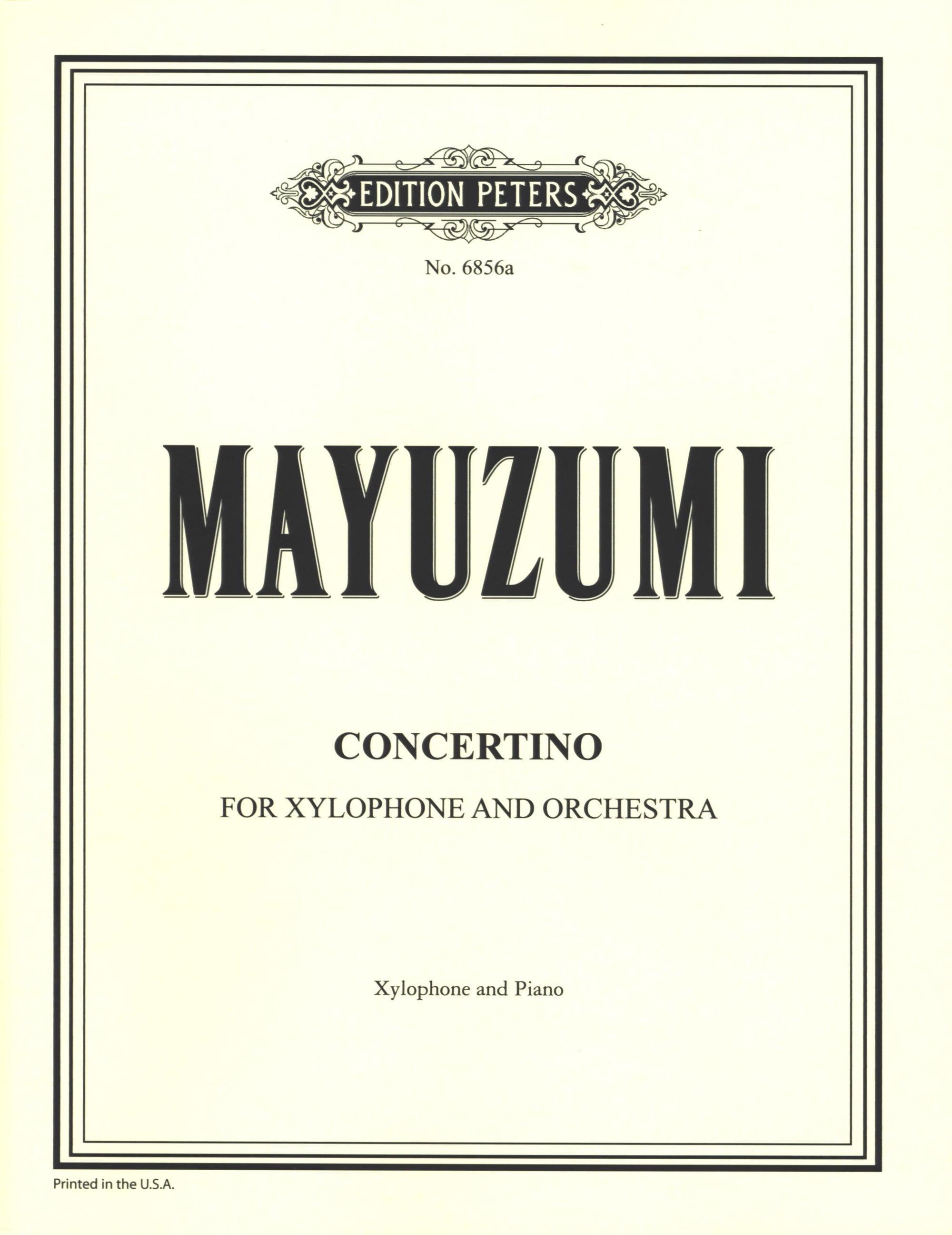 Mayuzumi: Concertino for Xylophone and Orchestra