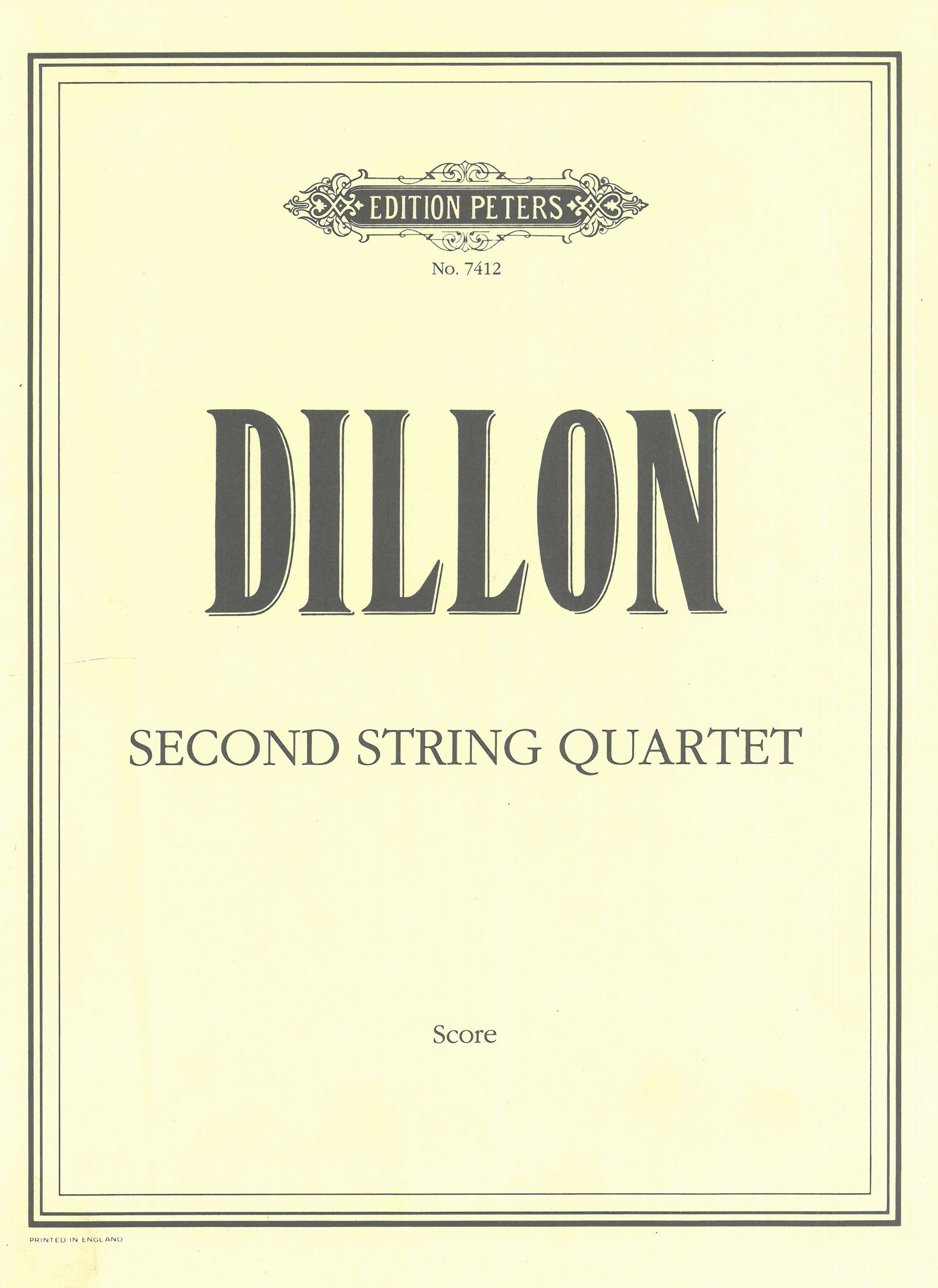 Dillon: String Quartet No. 2