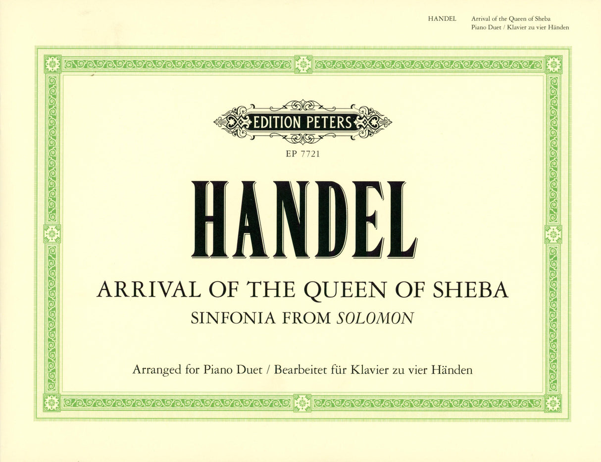 Handel: Arrival of the Queen of Sheba (arr. for piano 4-hands)