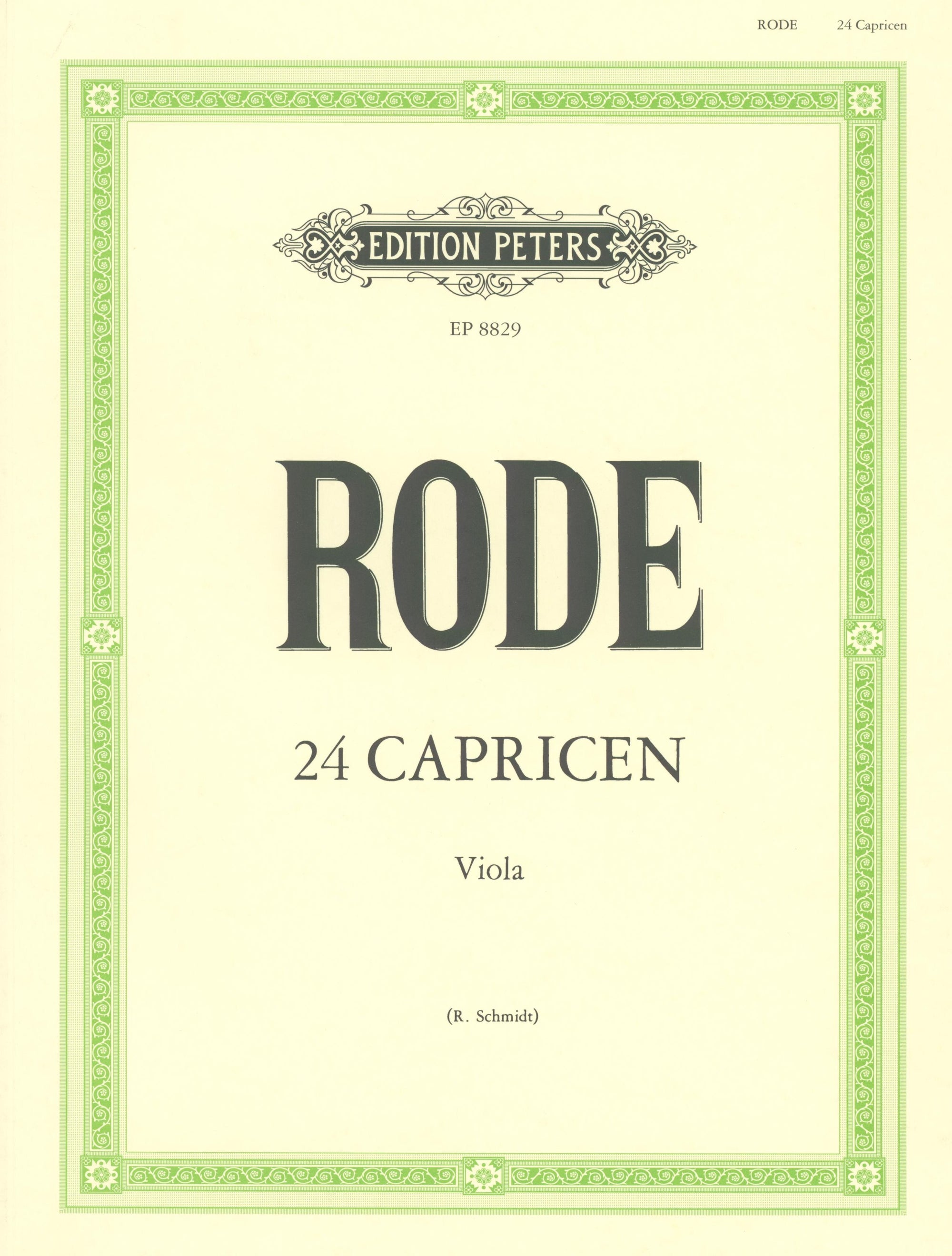 Rode: 24 Caprices (arr. for viola)
