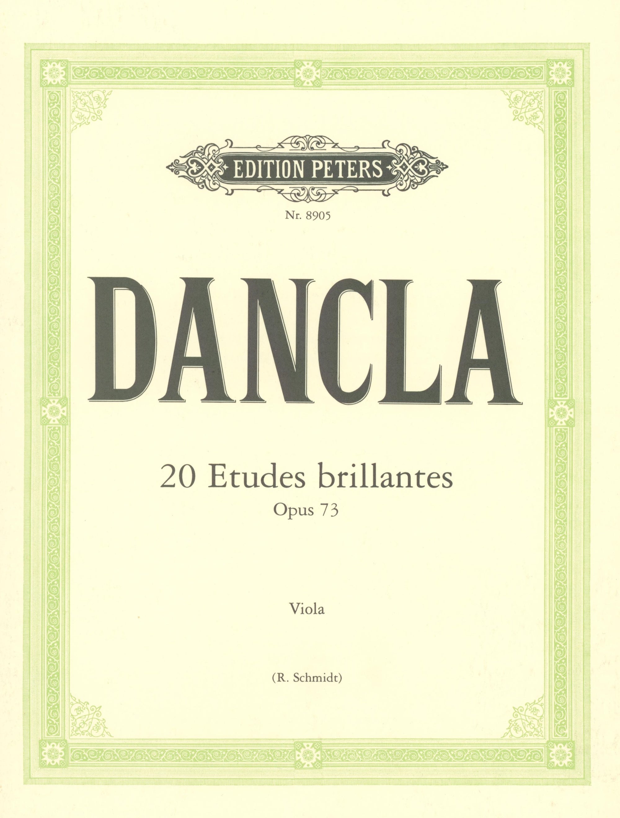 Dancla: 20 Études brillantes, Op. 73 (arr. for viola)