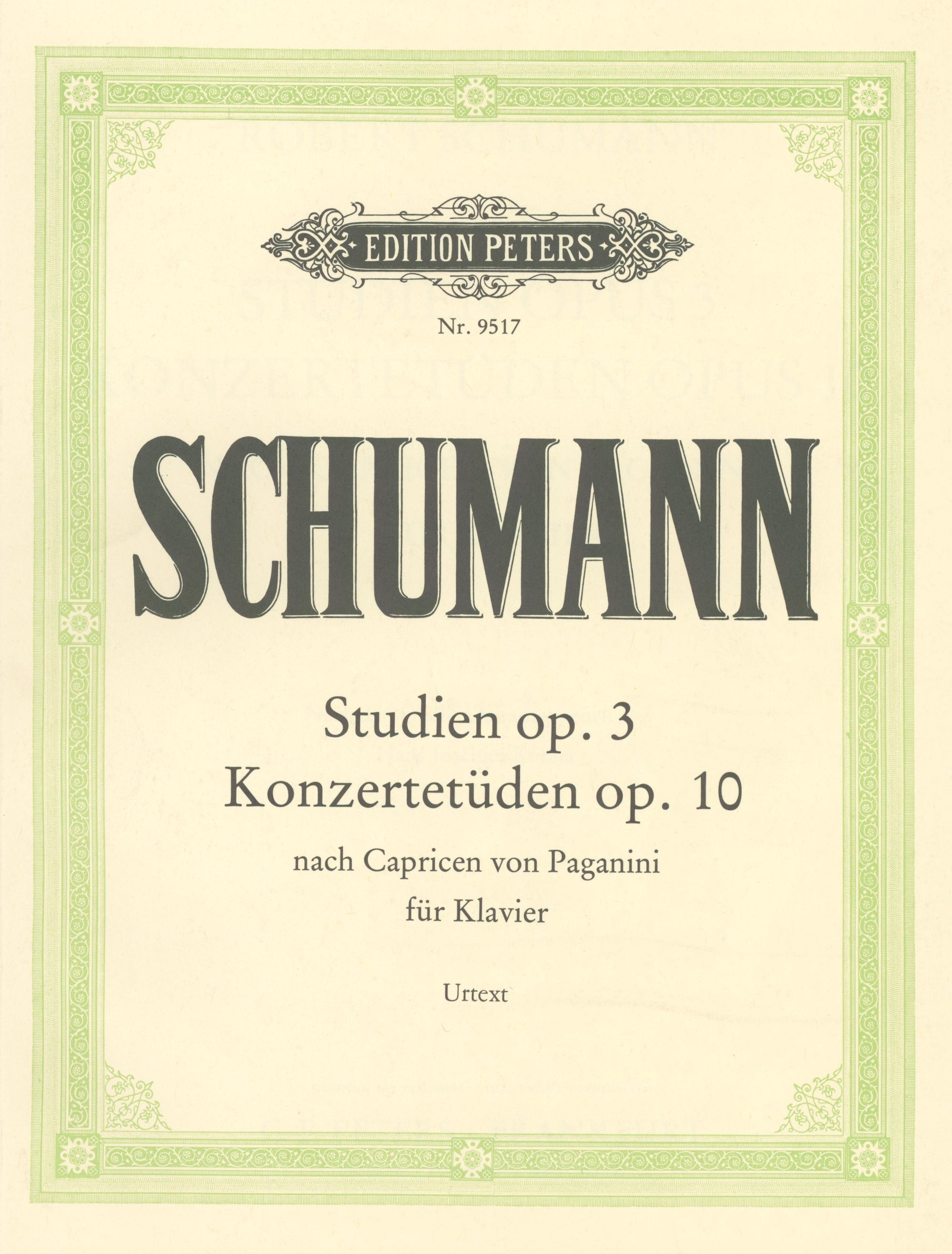 Schumann: Paganini Studies, Opp. 3 & 10