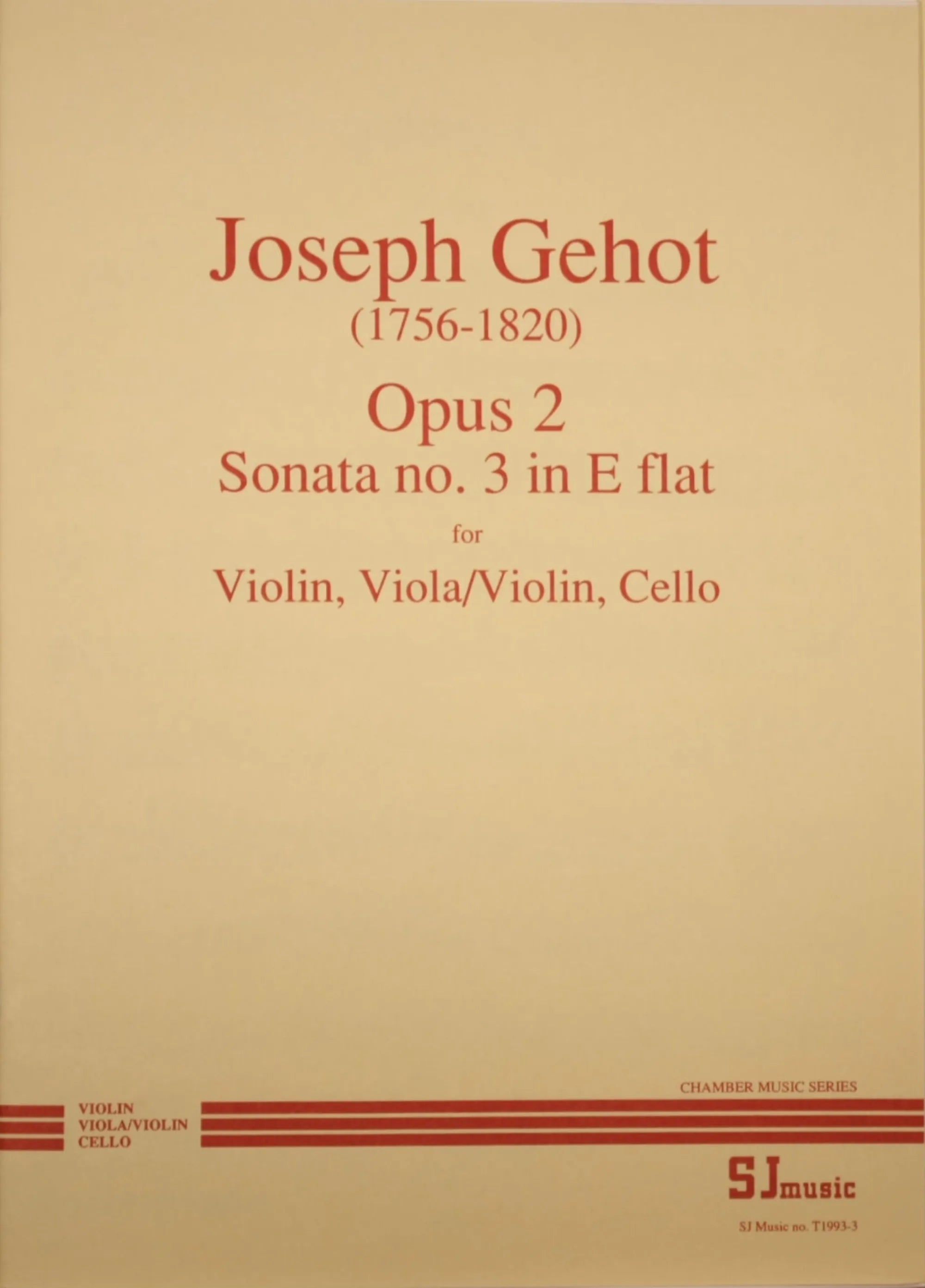 Gehot: String Trio in E-flat Major, Op. 2, No. 3