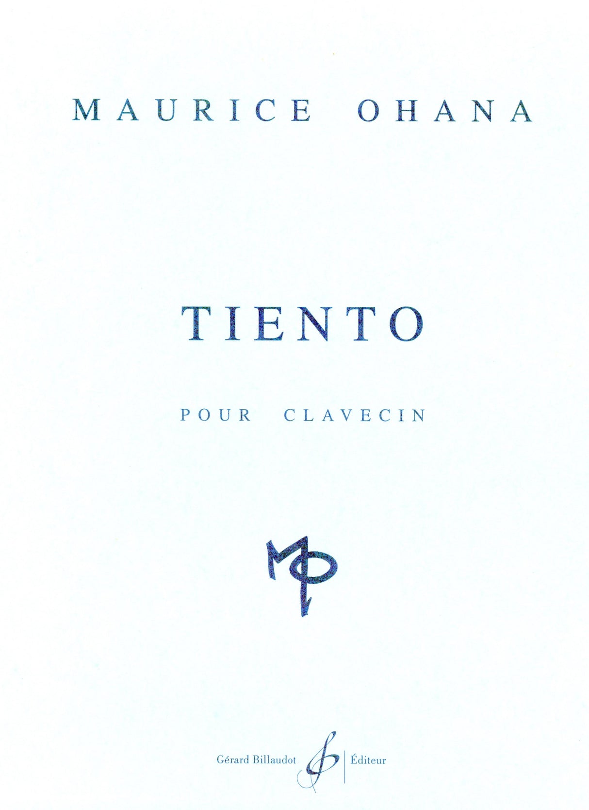 Ohana: Tiento (arr. for harpsichord)