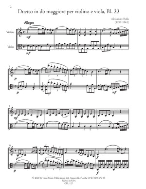 Rolla: Violin-Viola Duets - Volume 1 (BI. 33-36)