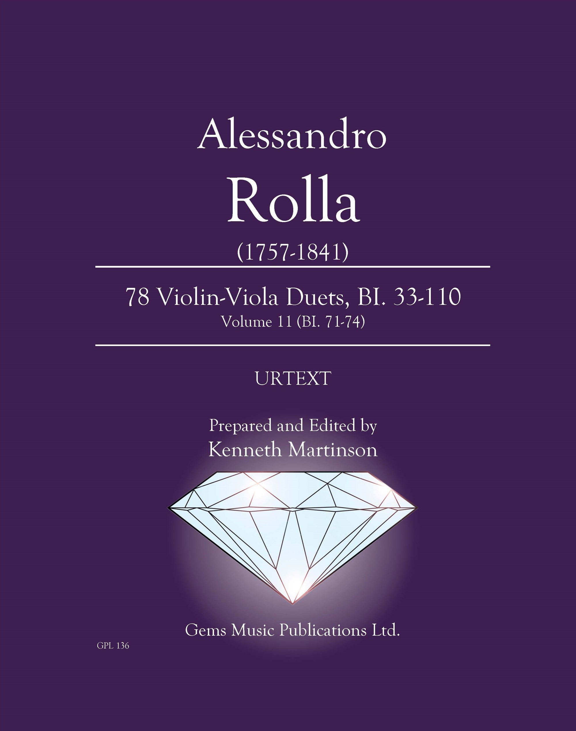 Rolla: Violin-Viola Duets - Volume 11 (BI. 71-74)
