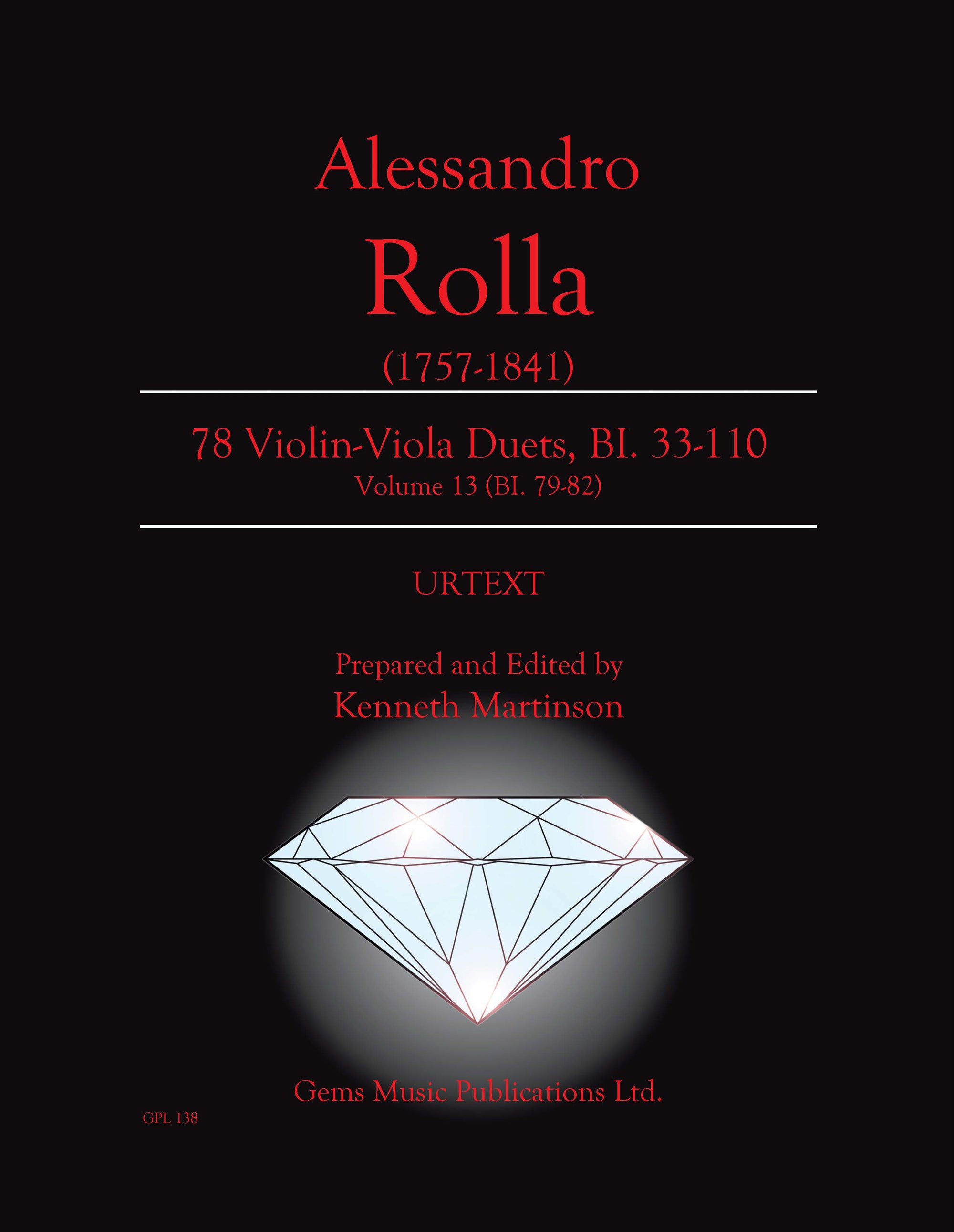 Rolla: Violin-Viola Duets - Volume 13 (BI. 79-82)