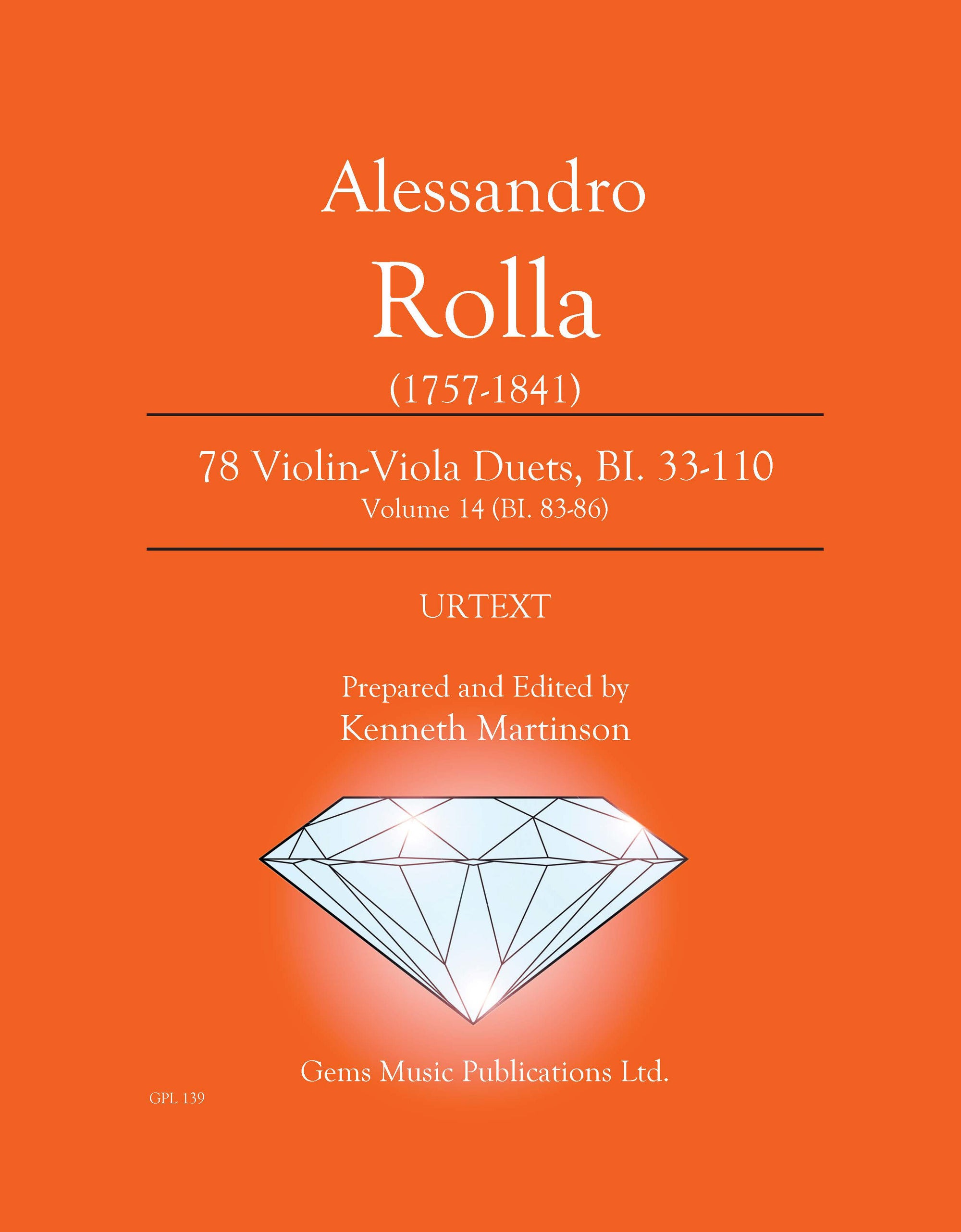 Rolla: Violin-Viola Duets - Volume 14 (BI. 83-86)