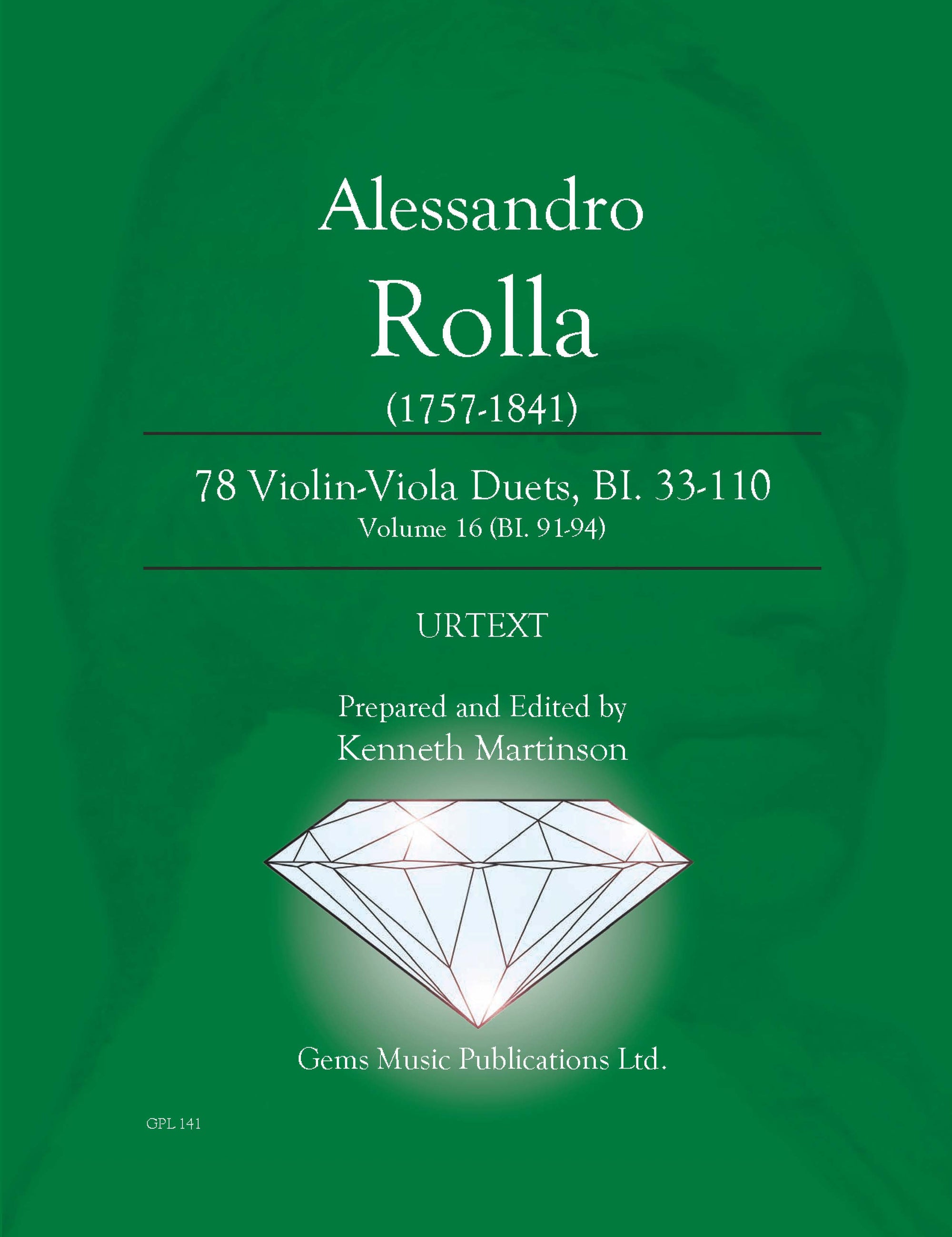 Rolla: Violin-Viola Duets - Volume 16 (BI. 91-94)