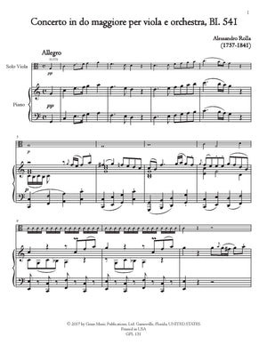 Rolla: Viola Concerto in C Major, BI. 541