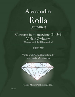 Rolla: Viola Concerto in E Major, BI. 548