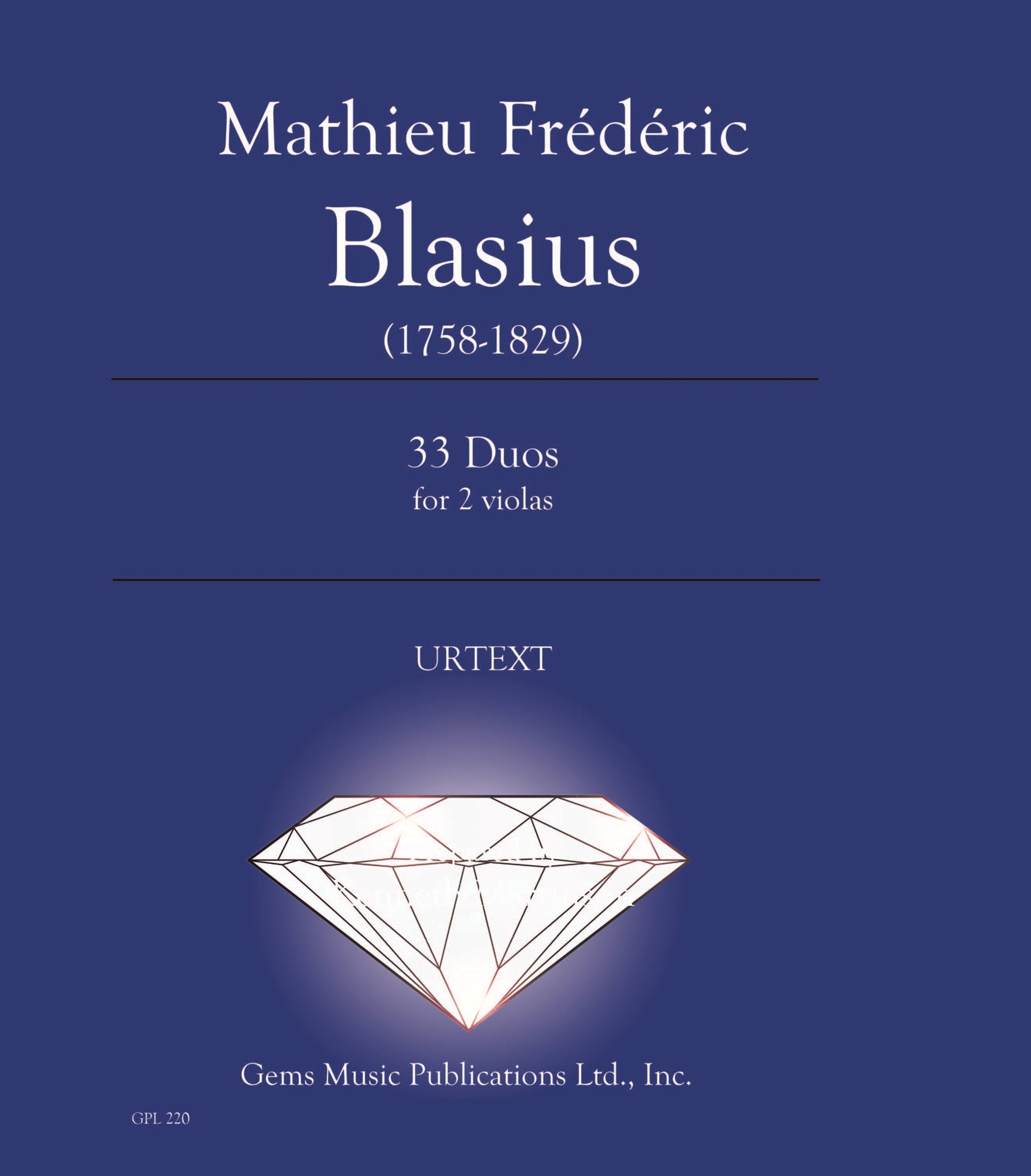 Blasius: 33 Duos for 2 Violas