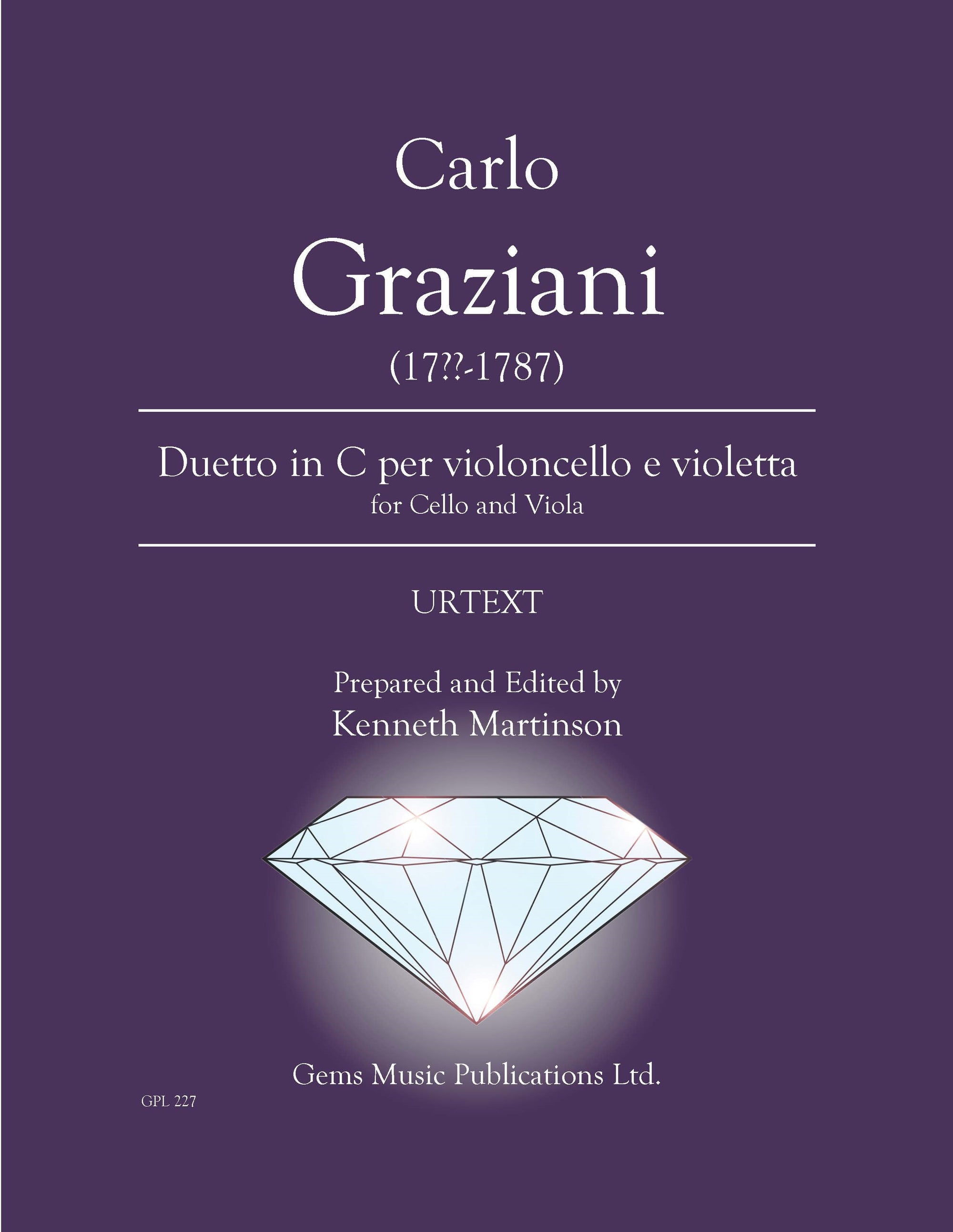 Graziani: Duetto in C Major for Cello and Viola