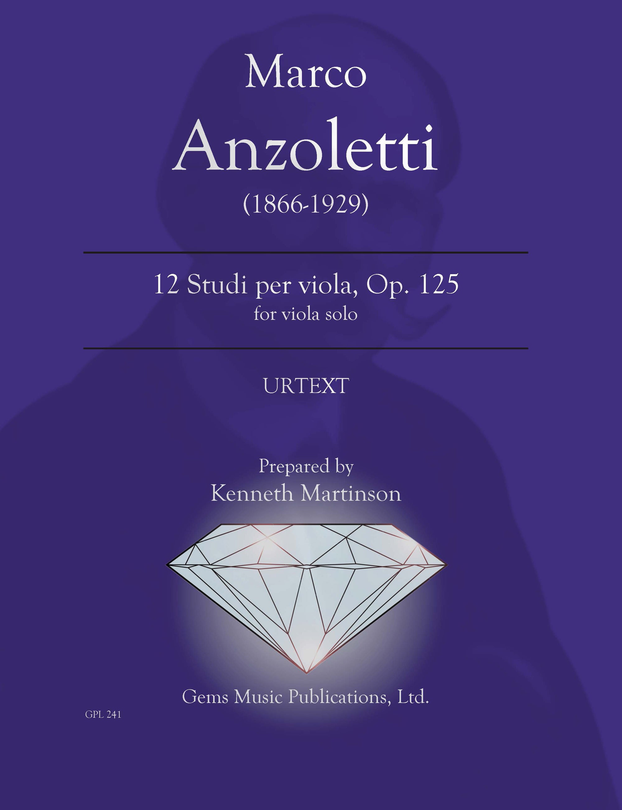 Anzoletti: 12 Studies for Viola, Op. 125