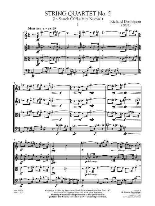 Danielpour: String Quartet No. 5