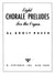 Busch: 8 Chorale Preludes, Op. 60a