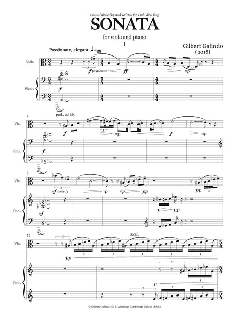 Galindo: Viola Sonata