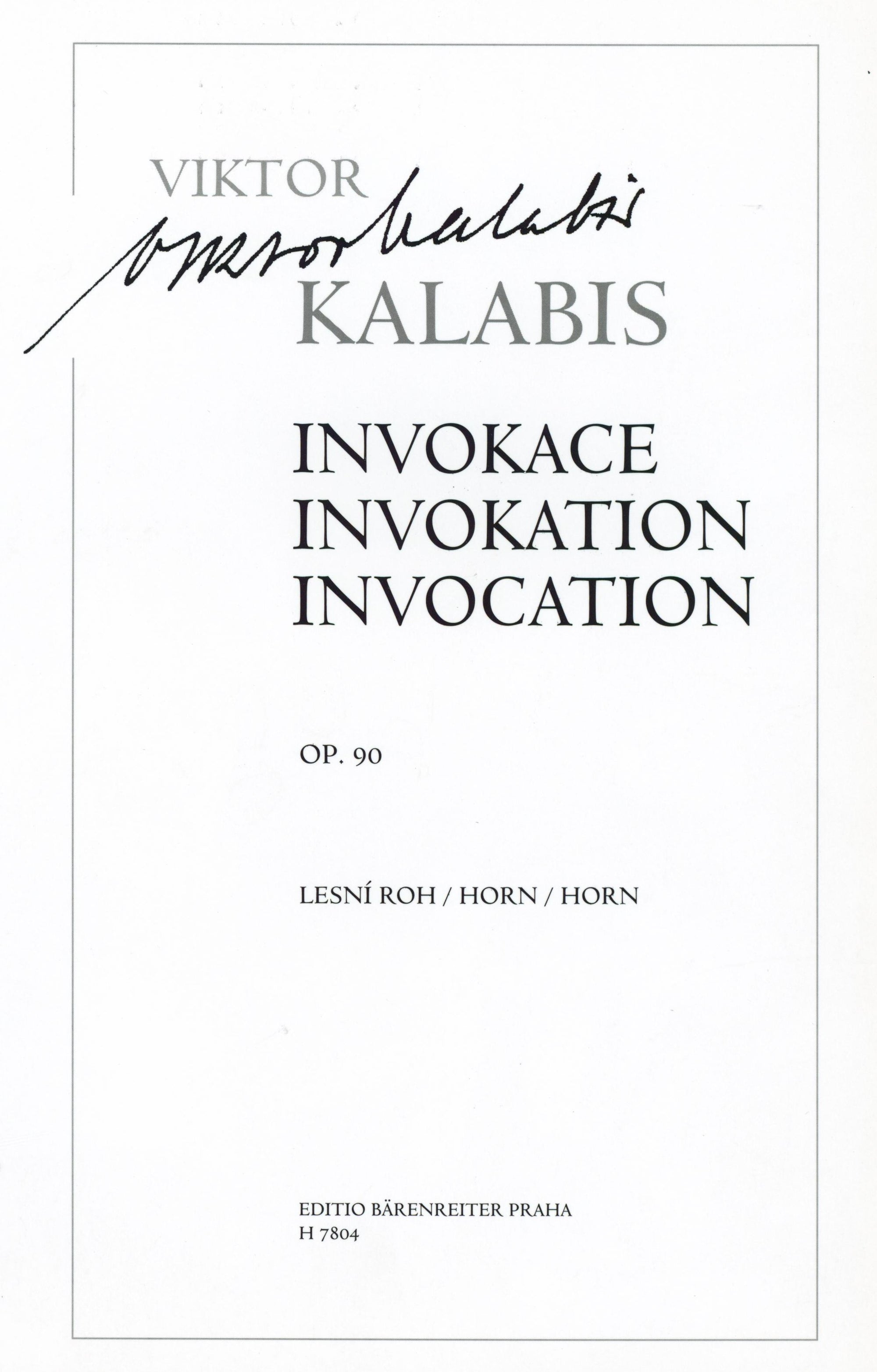 Kalabis: Invocation, Op. 90