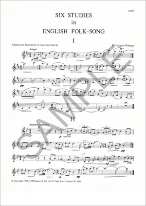 Vaughan Williams: 6 Studies in English Folk Song (arr. for basset horn)