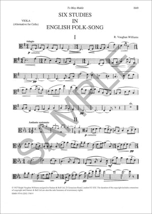 Vaughan Williams: 6 Studies in English Folk Song (arr. for viola)