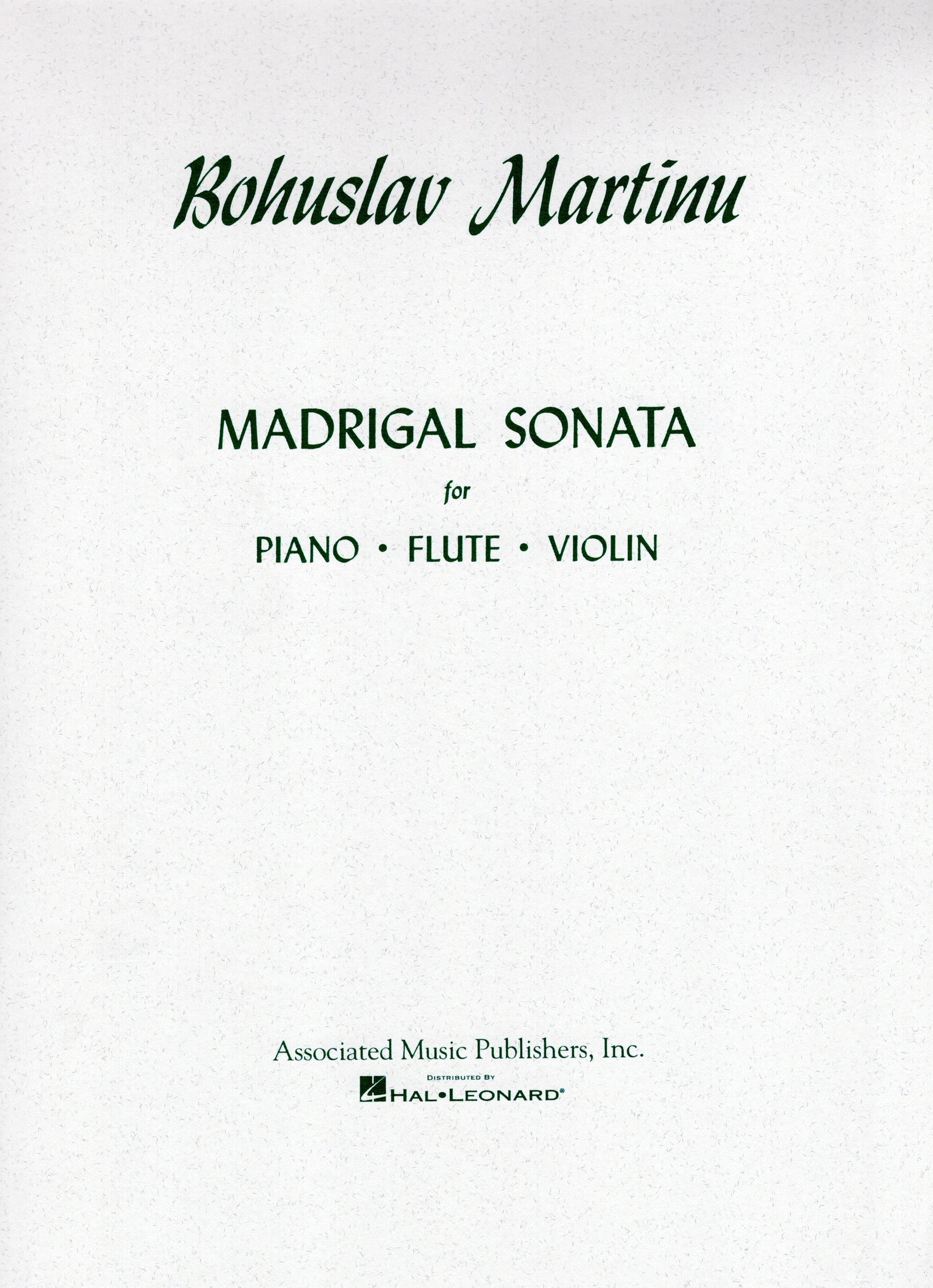 Martinů: Madrigal Sonata