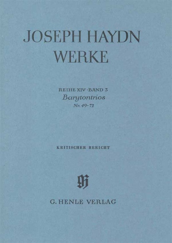 Haydn: Barytone Trios, Nos. 49-72