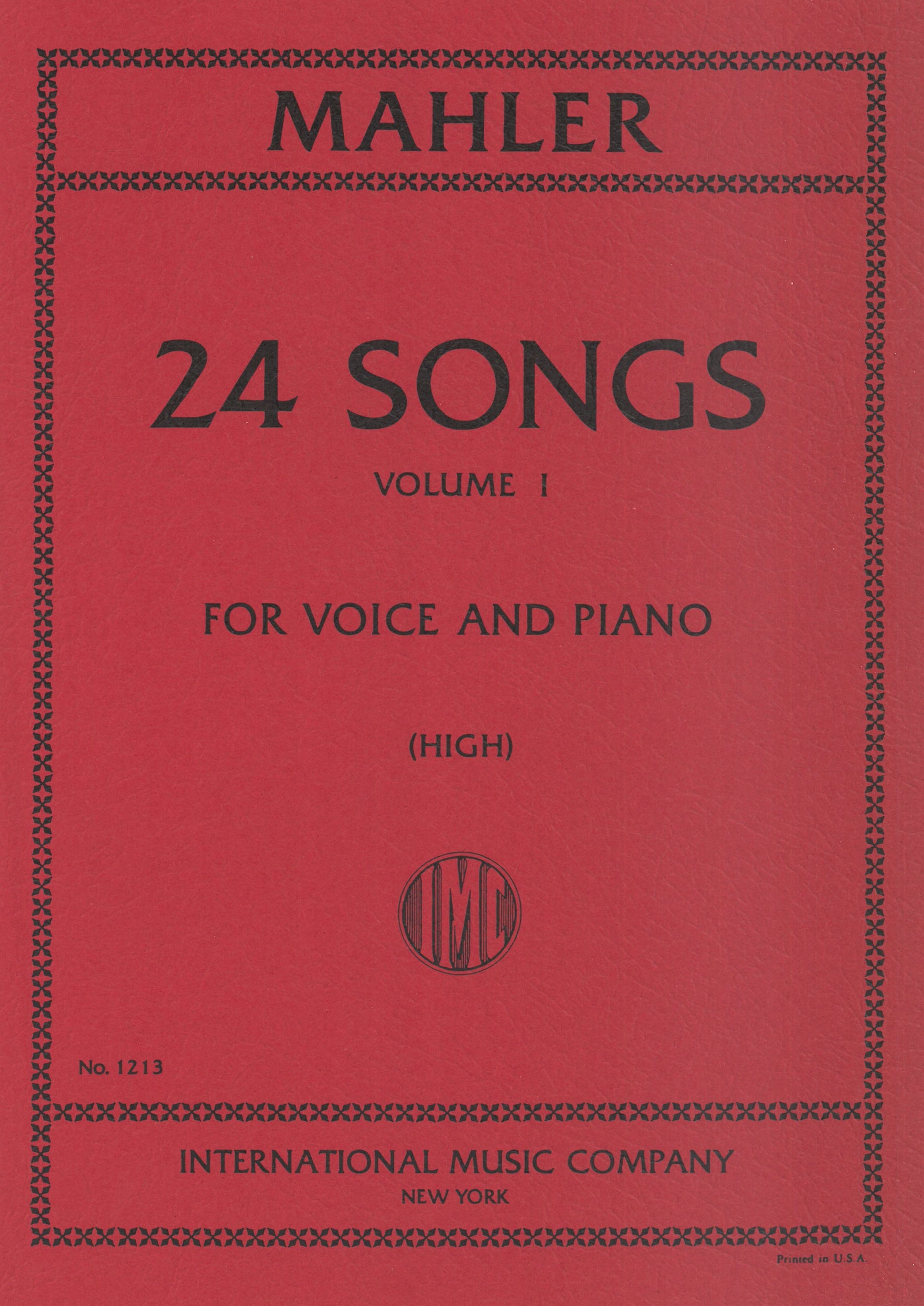 Mahler: Songs - Volume 1 (High Voice)