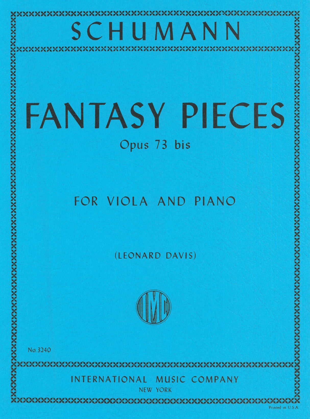 Schumann: Fantasiestücke, Op. 73 (arr. for viola & piano)