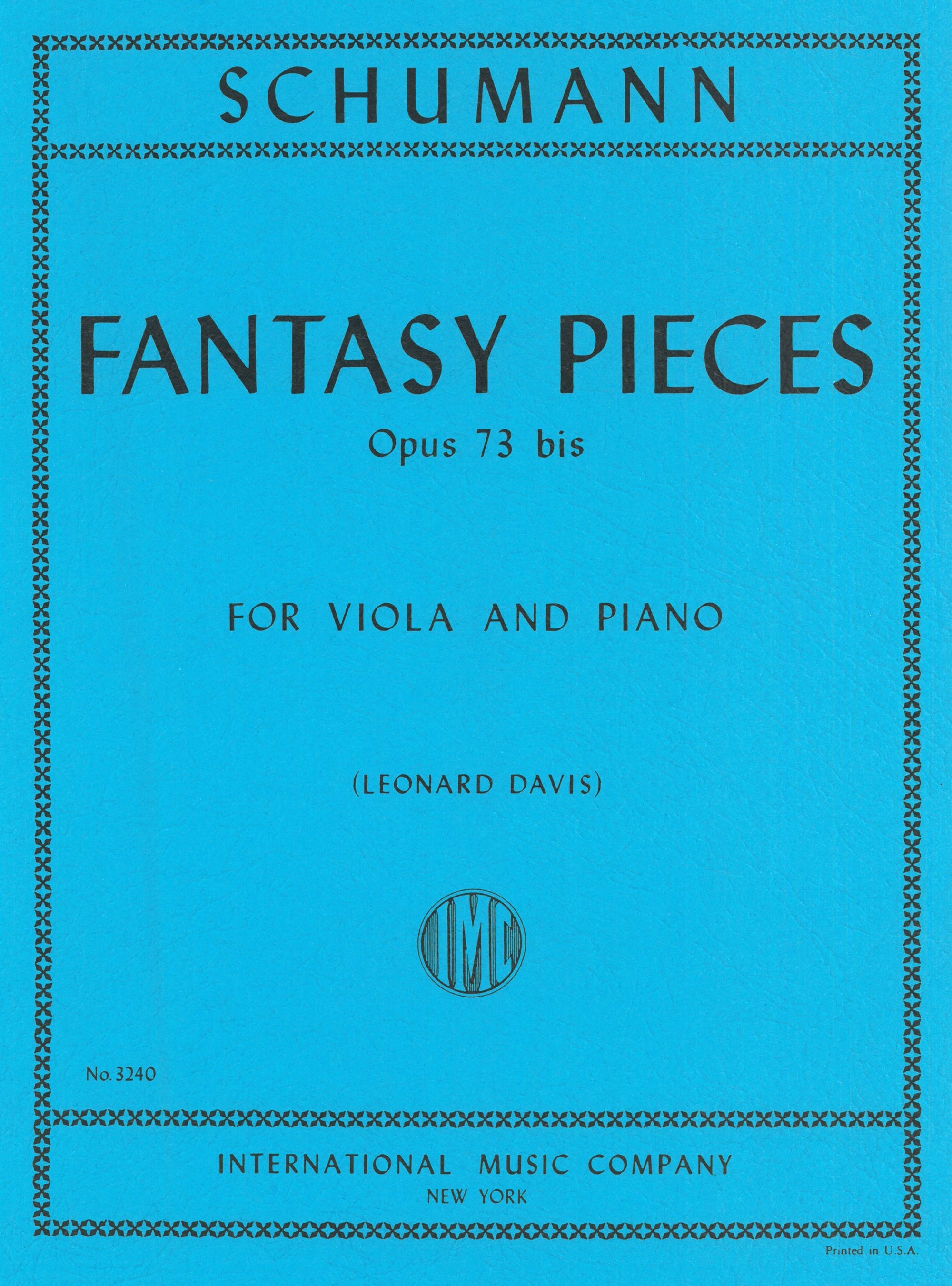 Schumann: Fantasiestücke, Op. 73 (arr. for viola & piano)
