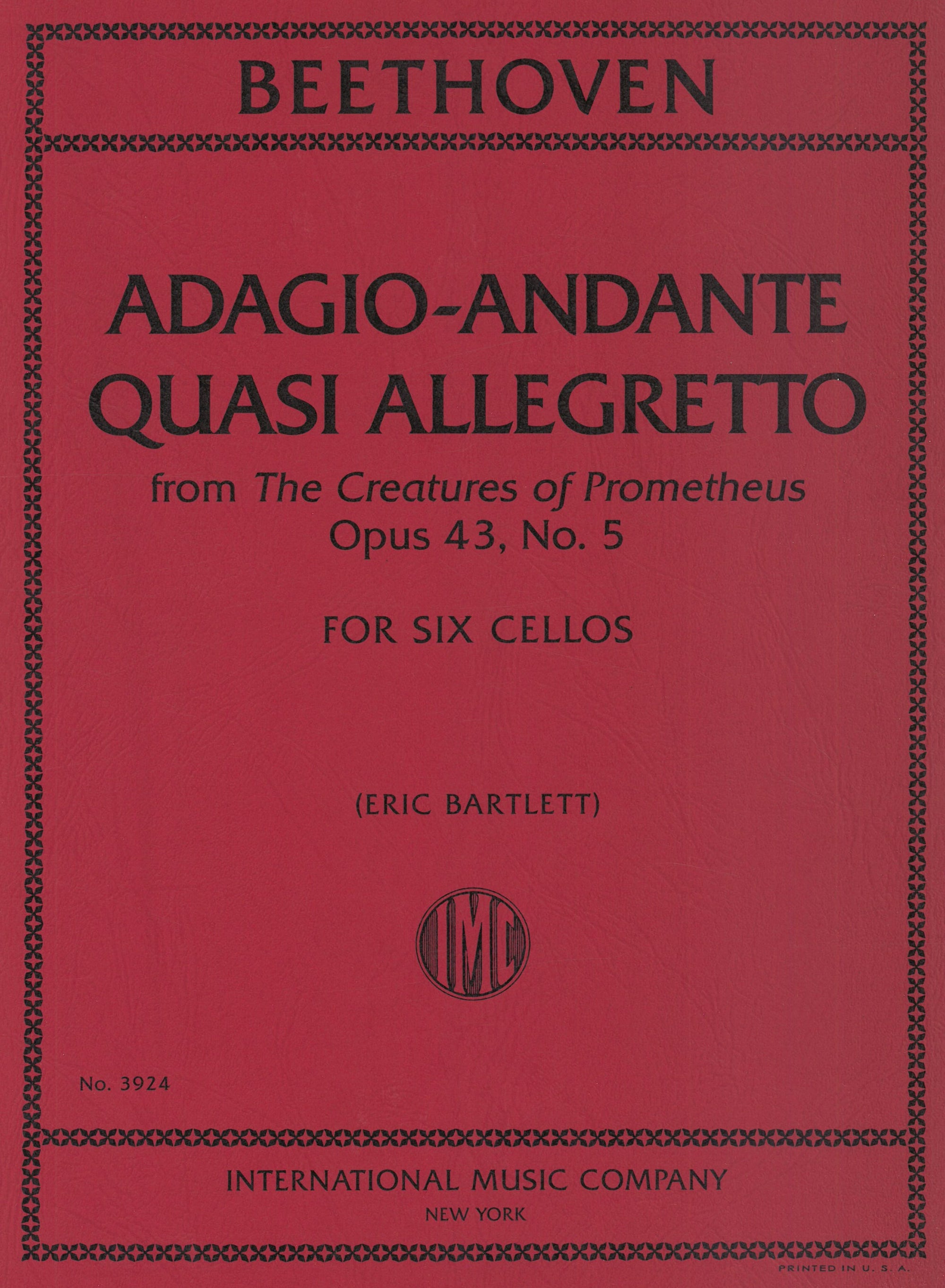 Beethoven: Adagio-Andante quasi allegretto from 'The Creatures of Prometheus, Op. 43, No. 5', (arr. for 6 cellos)
