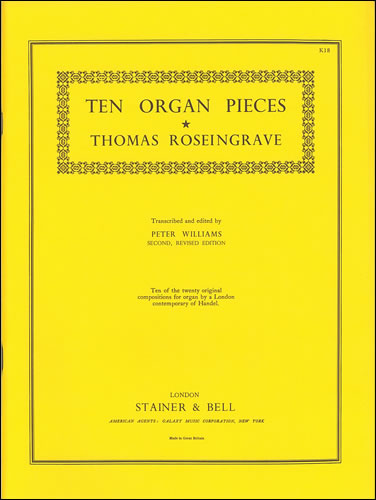 Roseingrave: 10 Organ Pieces