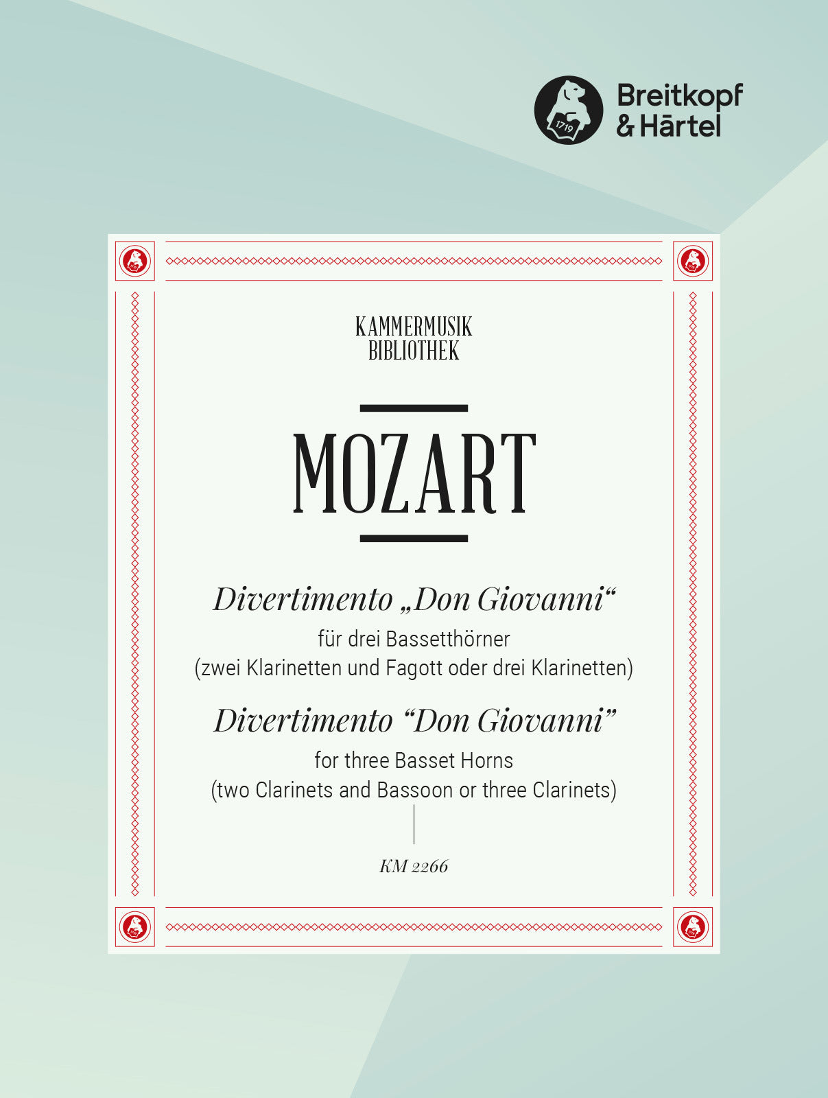 Mozart: Divertimento from "Don Giovanni", K. 527 (arr. for 3 basset horns)