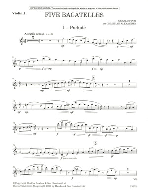 Finzi: 5 Bagatelles, Op. 23 -- arr. for clarinet & string quartet