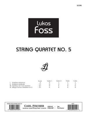 Foss: String Quartet No. 5