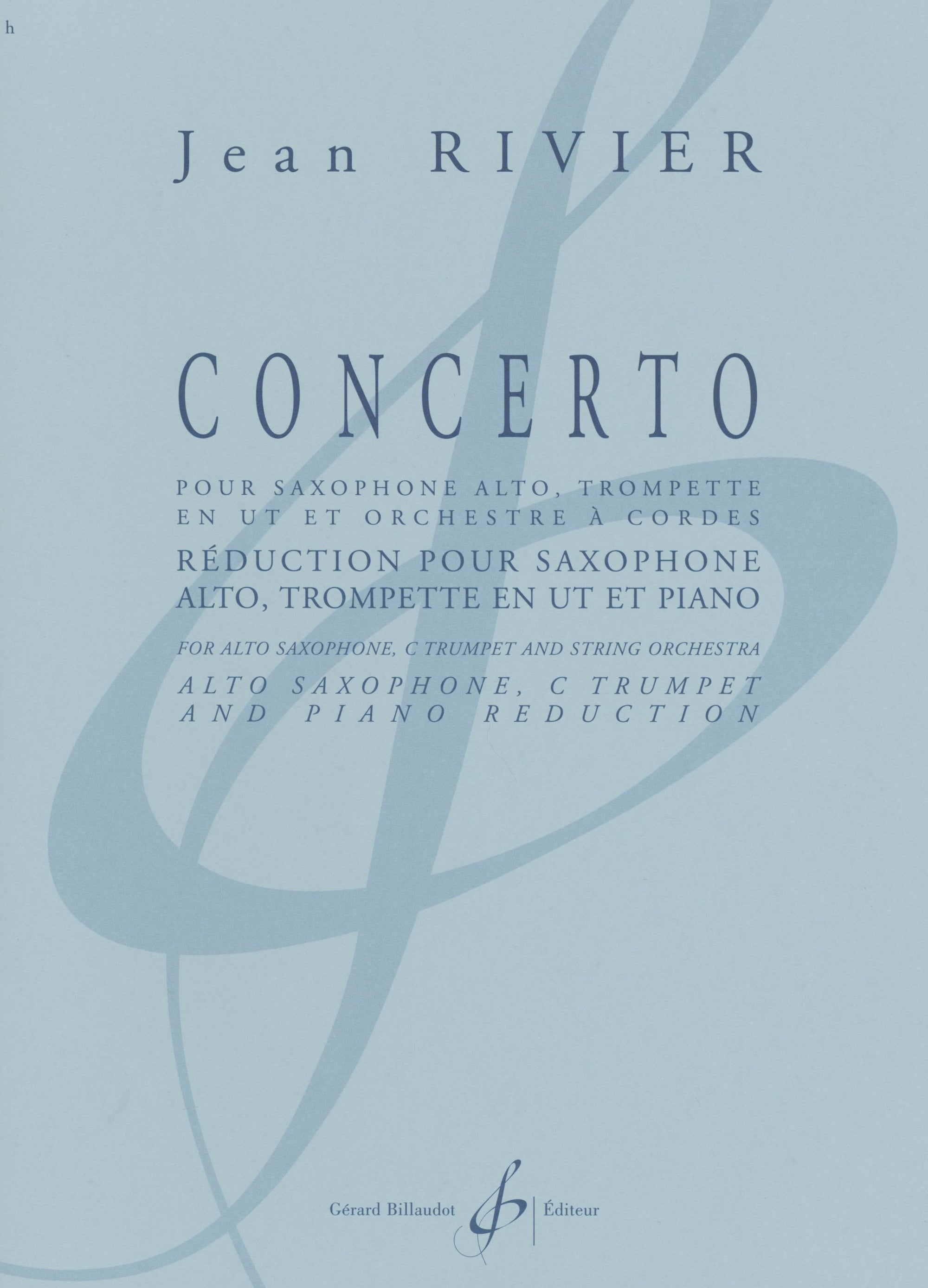 Rivier: Concerto for Alto Saxophone and Trumpet