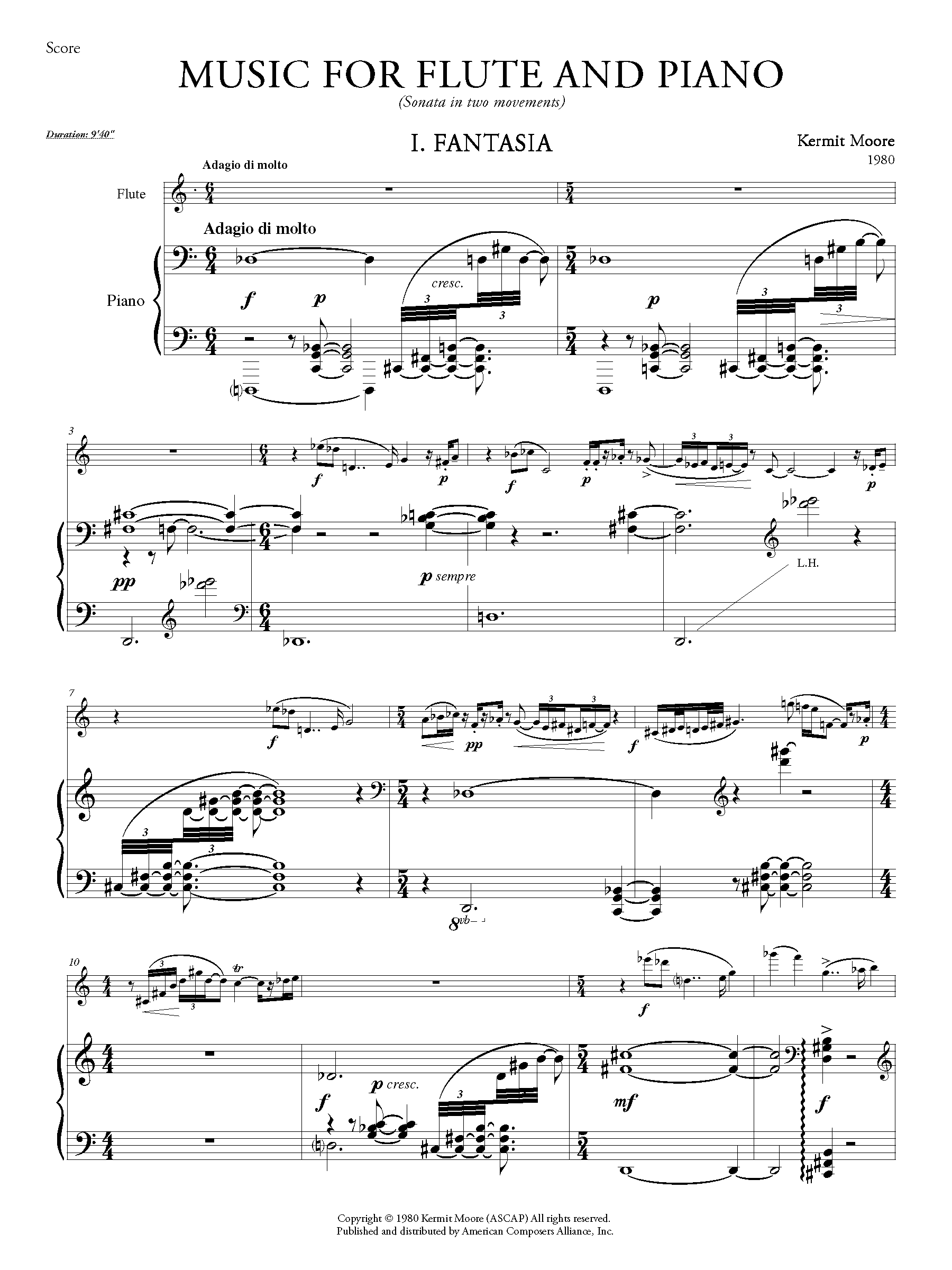 Moore: Music for Flute and Piano