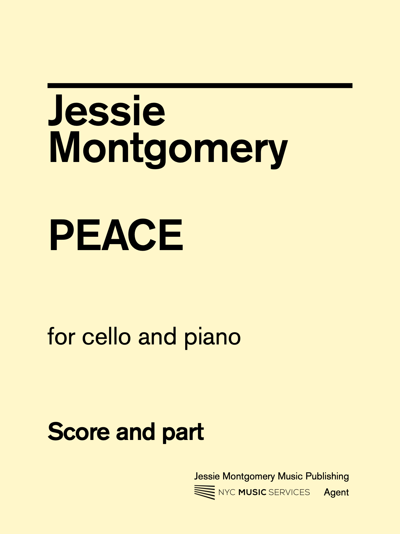 Montgomery: Peace for Cello and Piano